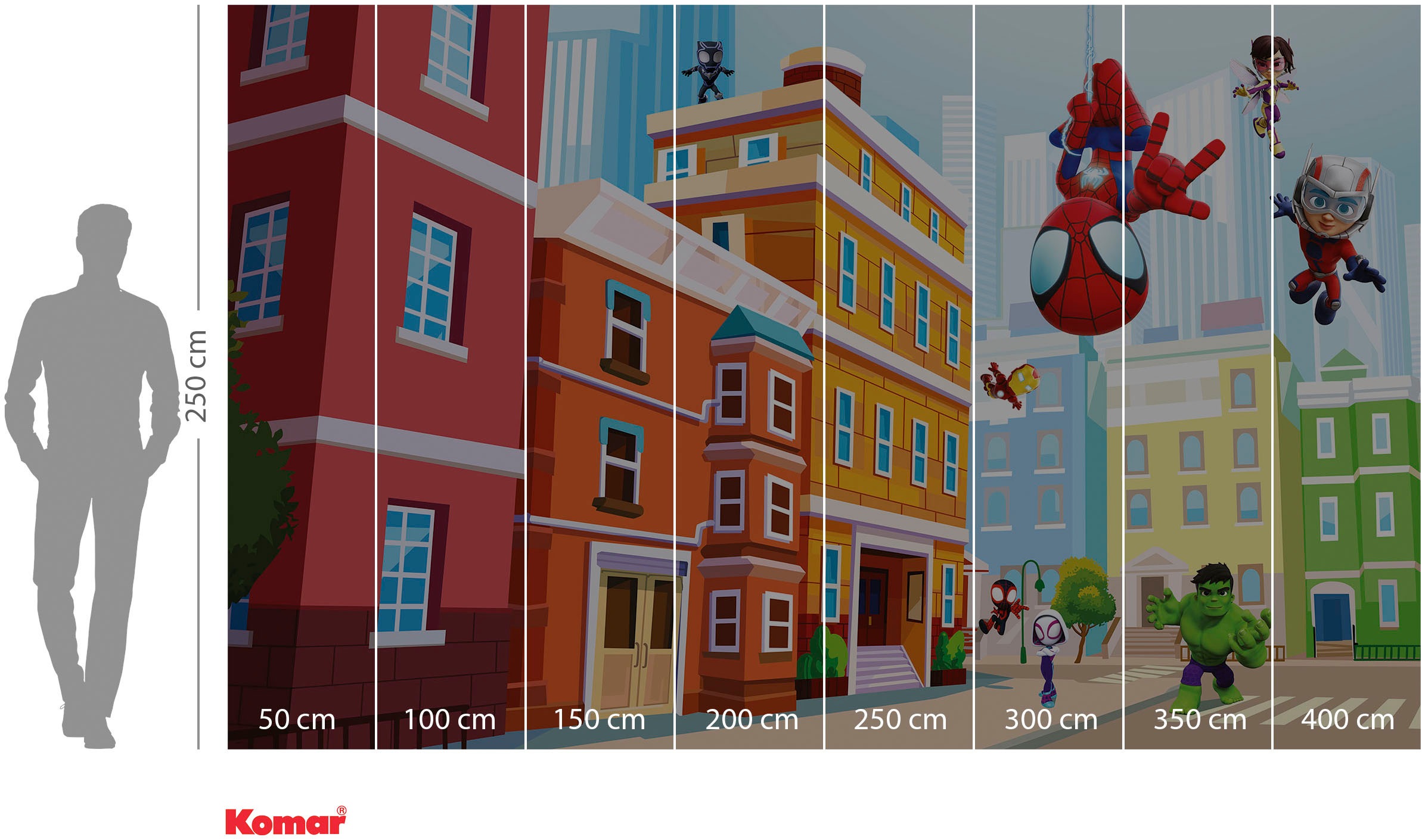 Komar Kindertapete »Marvel Spidey and His Amazing Friends City«, bedruckt