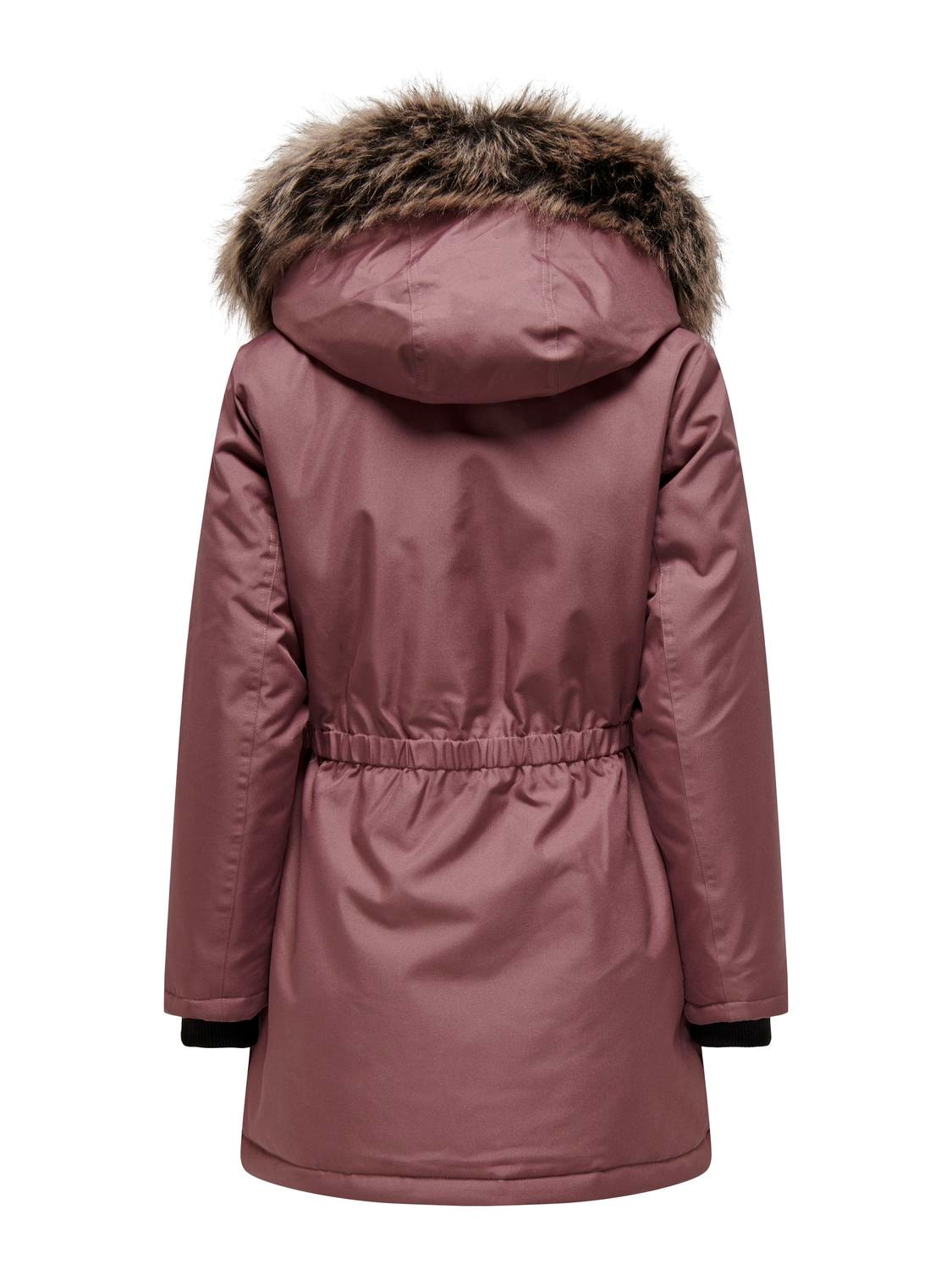 ONLY Parka »ONLIRIS FUR WINTER PARKA LIFE CC OTW«, mit Kapuze, mit verdeckter Knopfleiste