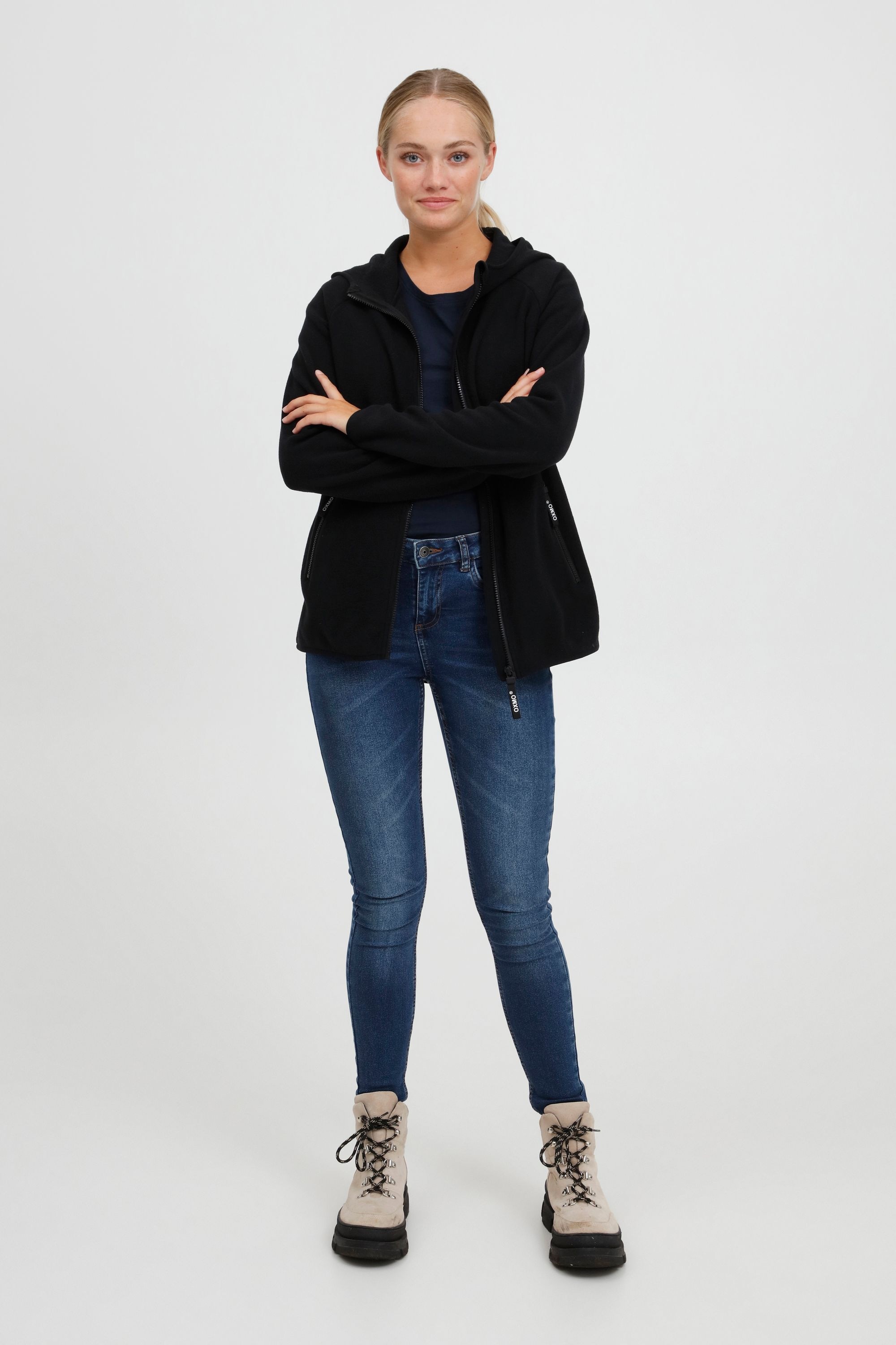 OXMO Fleecejacke »Fleecejacke OXFinja«, mit Kapuze