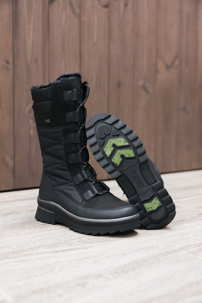 Remonte Winterstiefel, Keilabsatz, Schnürstiefel, Outdoorstiefel mit Innenreißverschluss