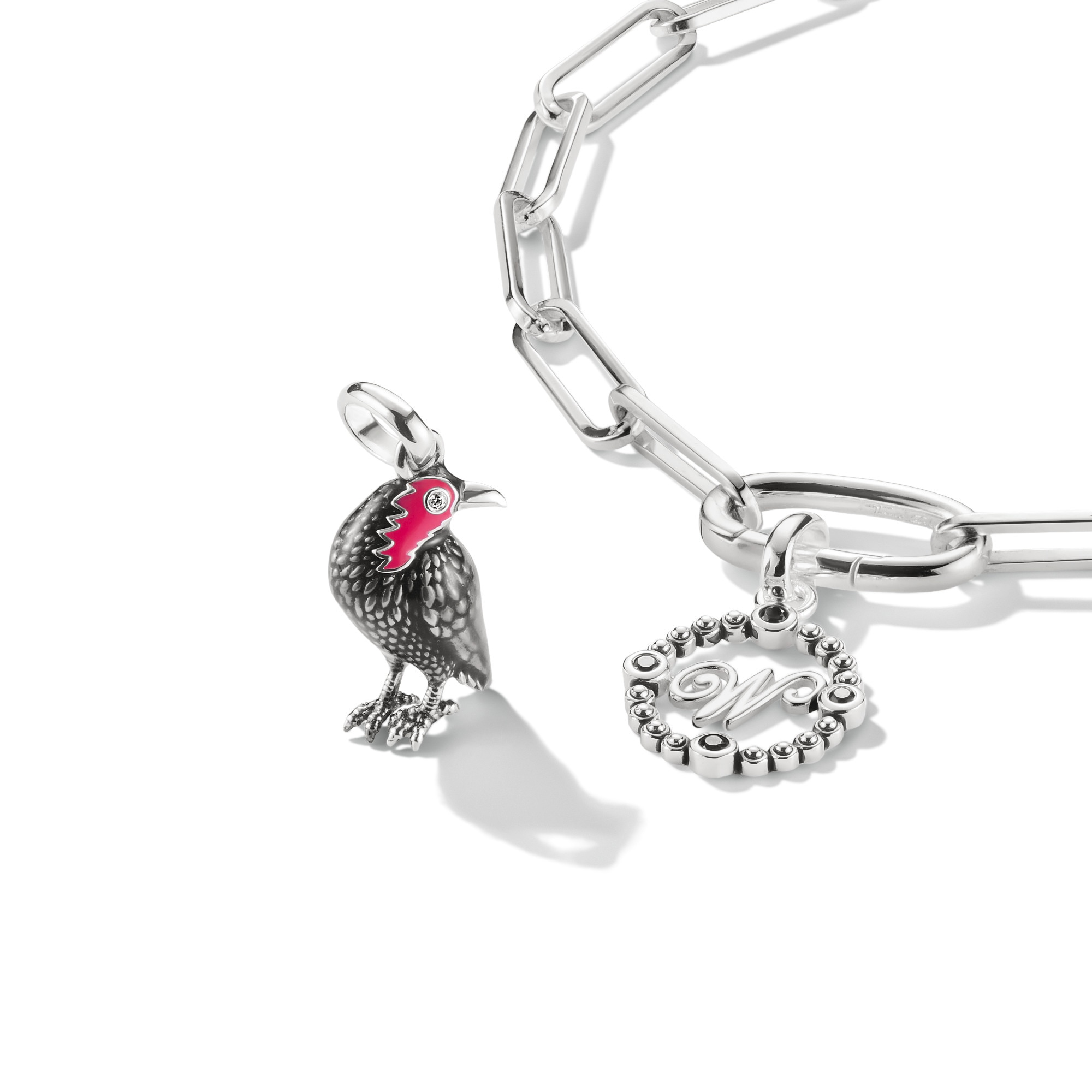 THOMAS SABO Charm-Einhänger »THOMAS SABO Wednesday W Charm - Connect« mit Zirkonia (synth.)