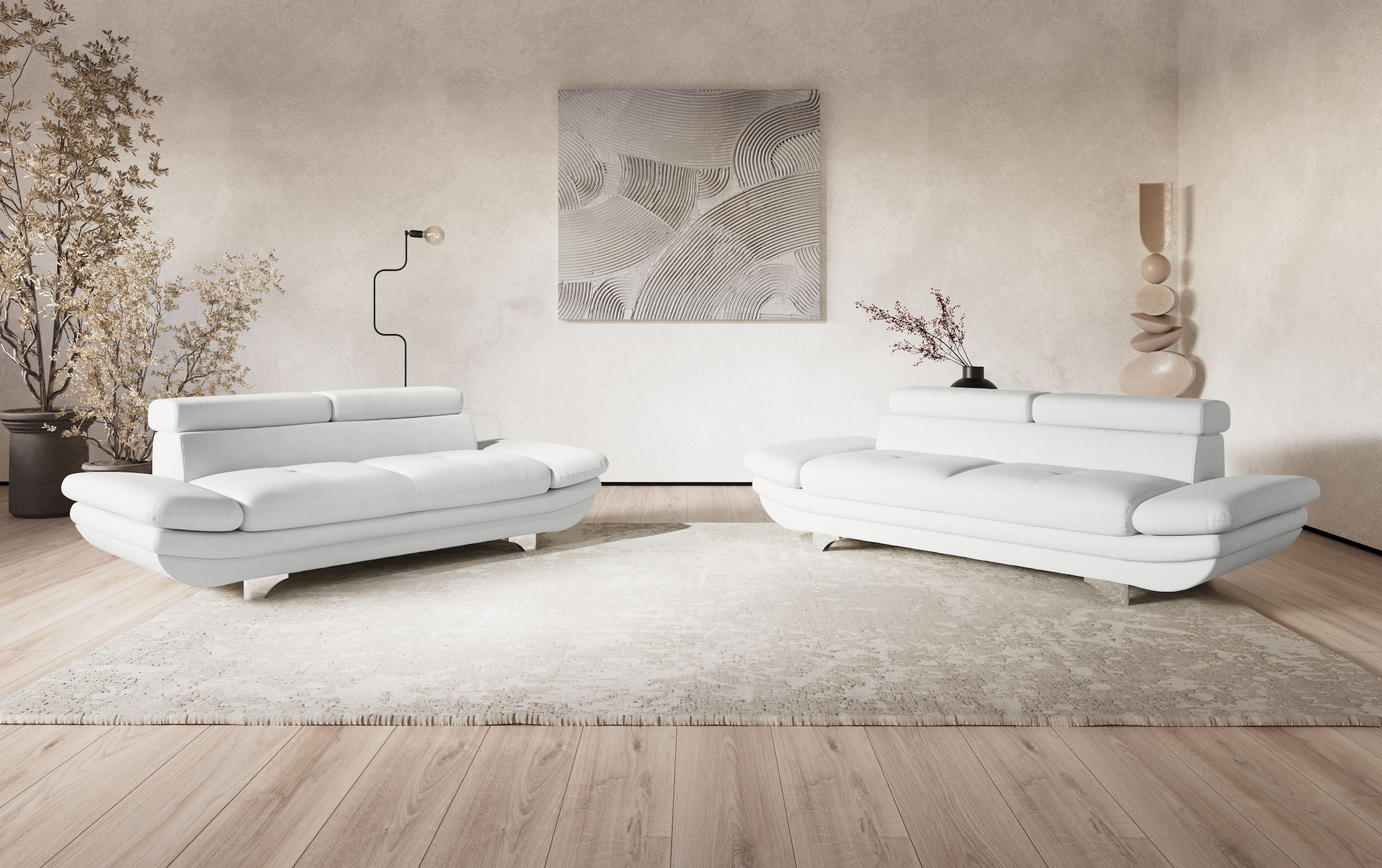 COTTA 3-Sitzer »Enterprise«, Big-Sofa, mit Armteilverstellung & Kopfteilverstellung