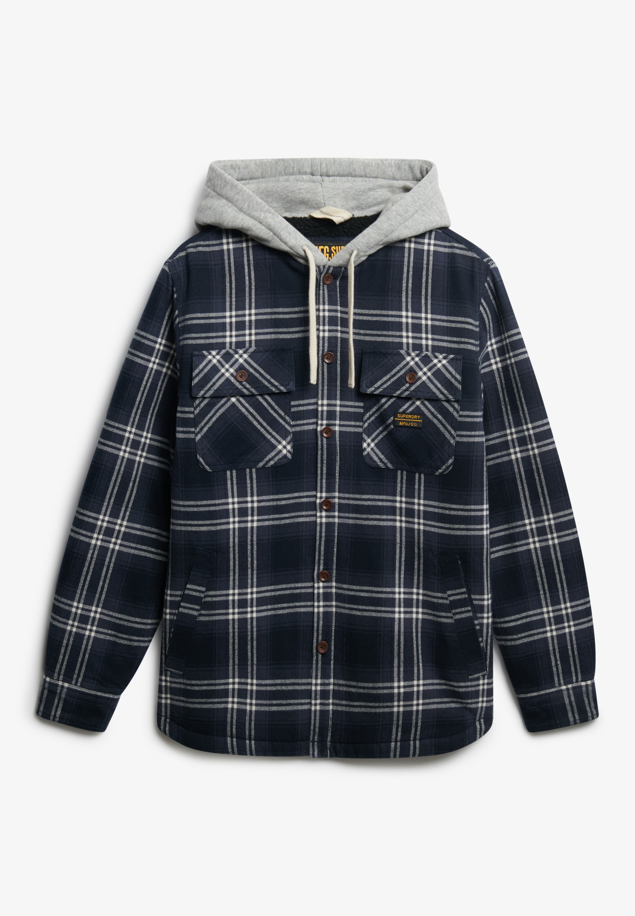 Superdry Langarmhemd »SURPLUS HOODED CHECK SHIRT«