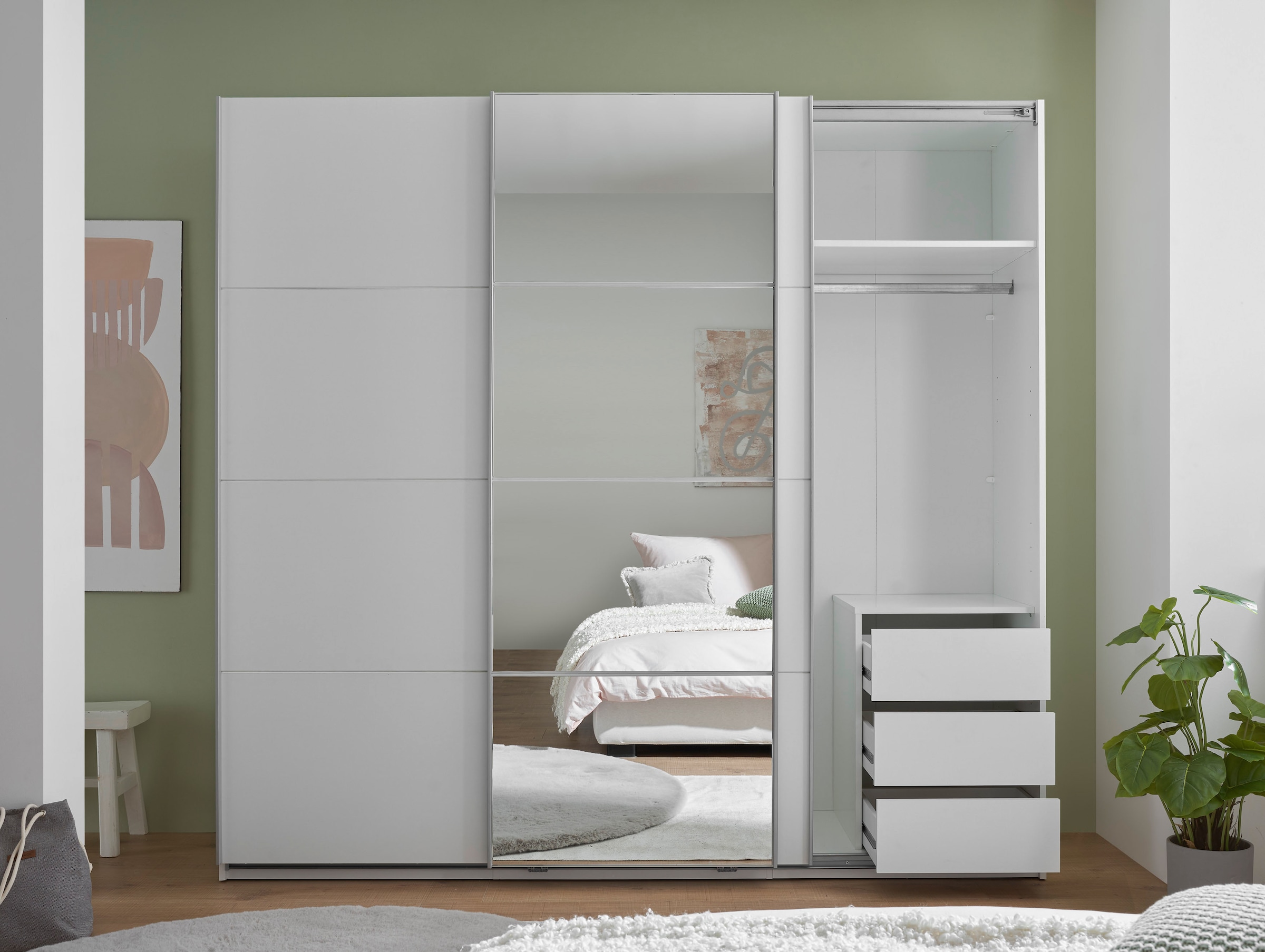 Schlafkontor Schwebetürenschrank »Carano Kleiderschrank, Schiebetürenschrank mit Spiegeltür«