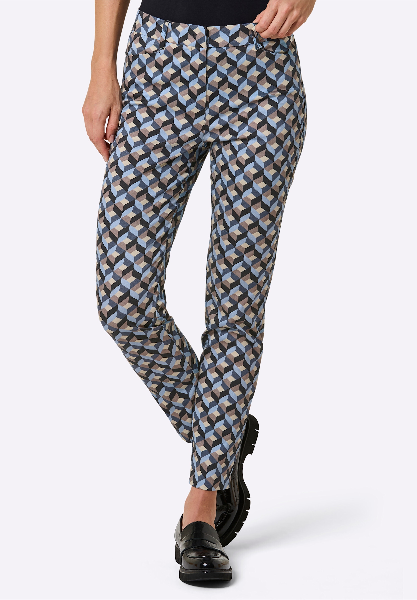 creation L Stoffhose »Lyocell-Baumwoll-Hose Hose in verkürzter Form«