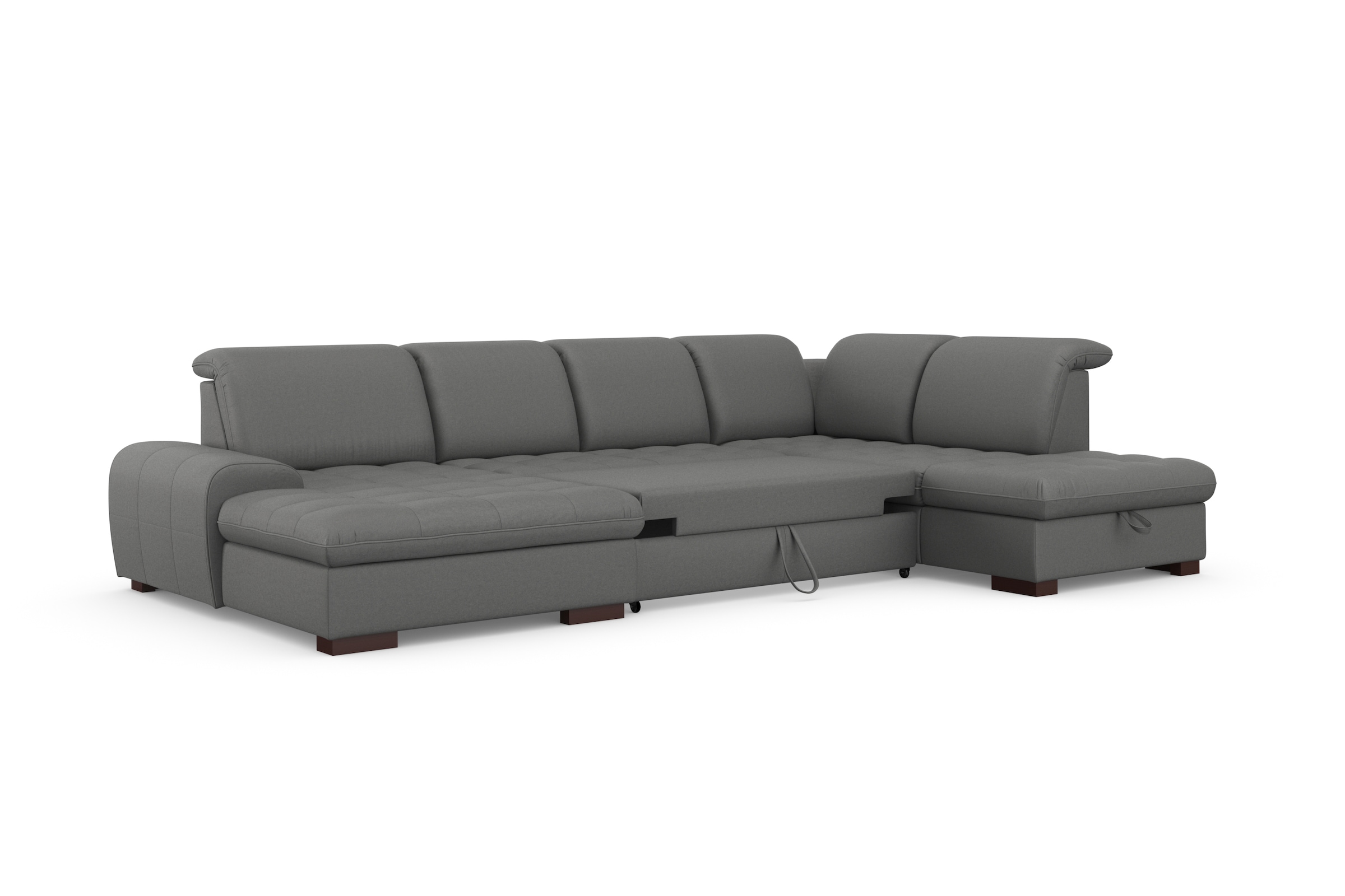 sit&more Wohnlandschaft »Luxor U-Form«, wahlweise mit Bettfunktion, Bettkasten und Kopfteilverstellung