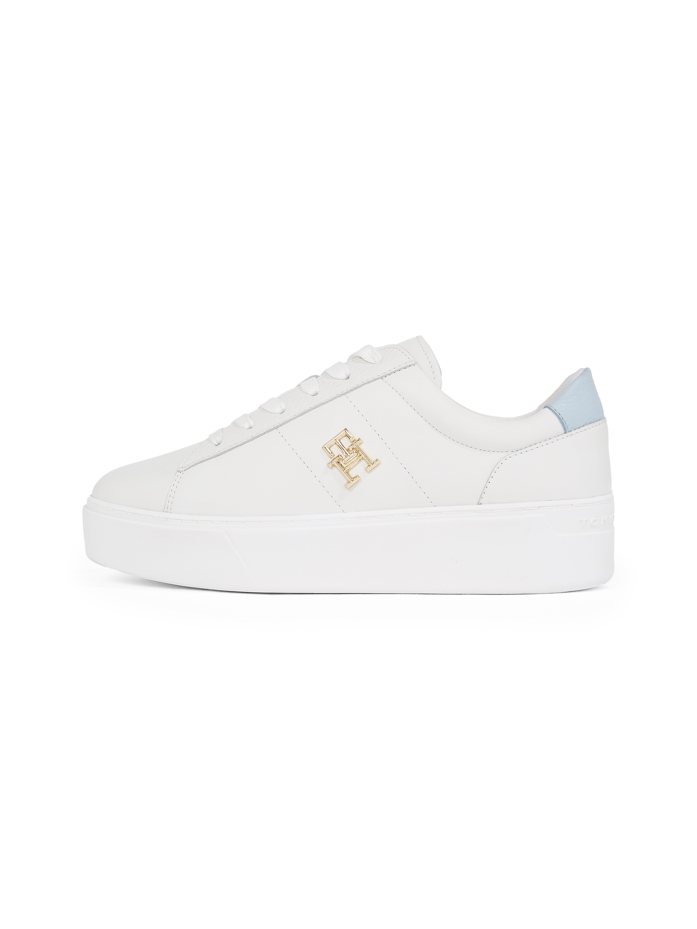 Tommy Hilfiger Plateausneaker »PLATFORM COURT SNEAKER«, Freizeitschuh, Halbschuh, Schnürschuh mit TH-Schmuckelement