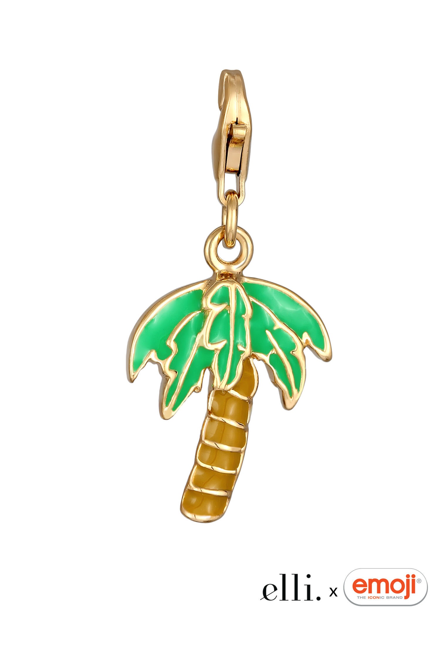Elli Charm-Einhänger »Charm Palme Emoij 925 Sterling Silber«