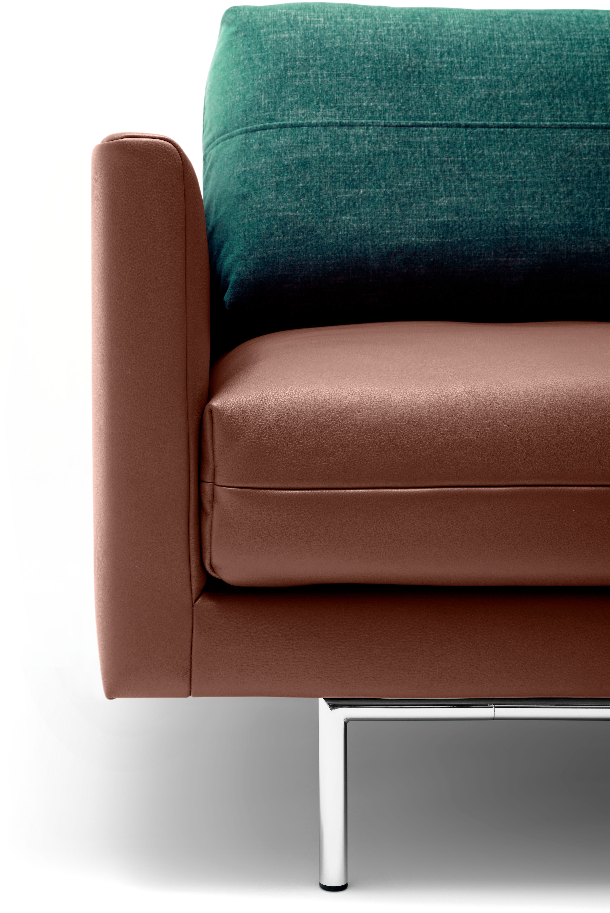 Creation BY ROLF BENZ 3-Sitzer »CR.414, Designsofa, edles Sofa, Loungesofa, Ledersofa, klares Design«, aus Leder oder Chenille, erstklassiger Sitzkomfort, legere Polsterung