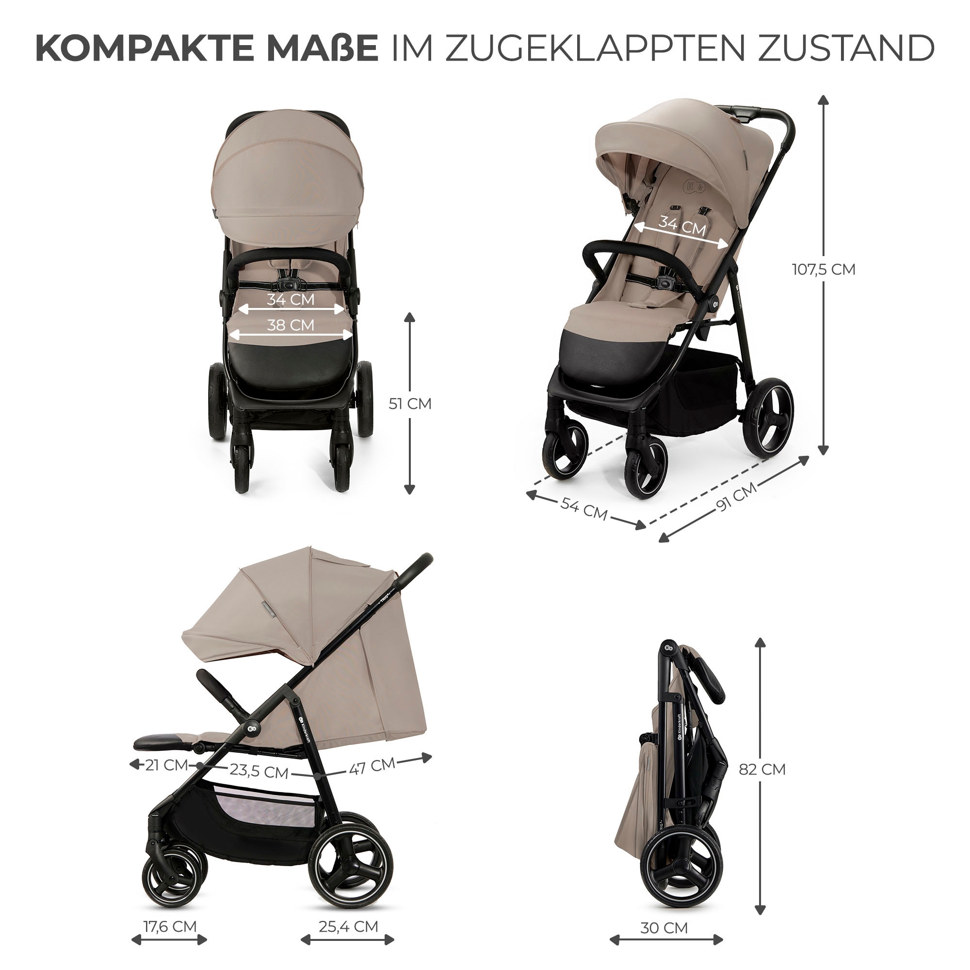 Kinderkraft Kinder-Buggy »TRIG 3«, 22 kg
