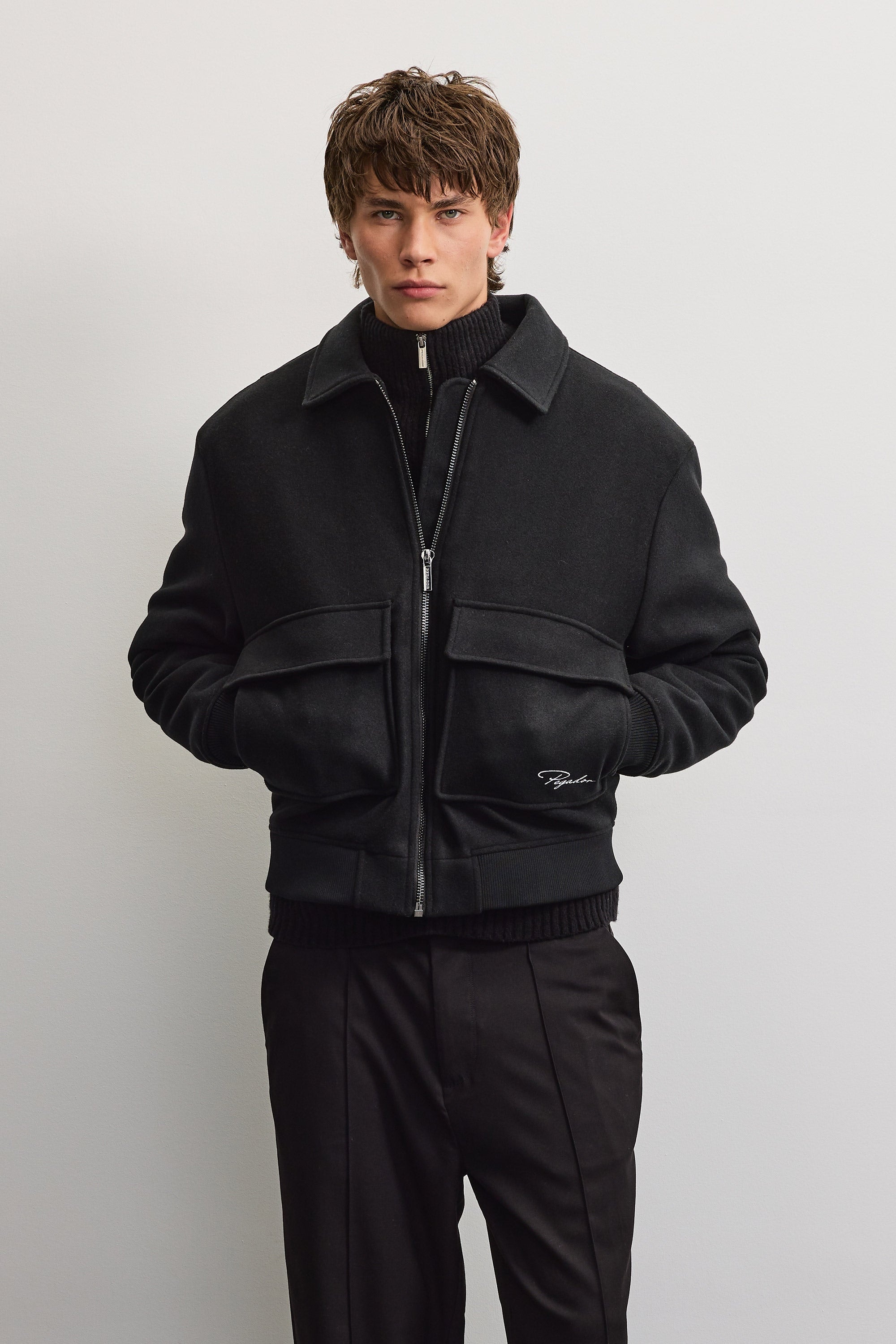 PEGADOR Bomberjacke »AIKEN WOOLOPTIC BOMBER JACKET« Kunstfaser, regular fit