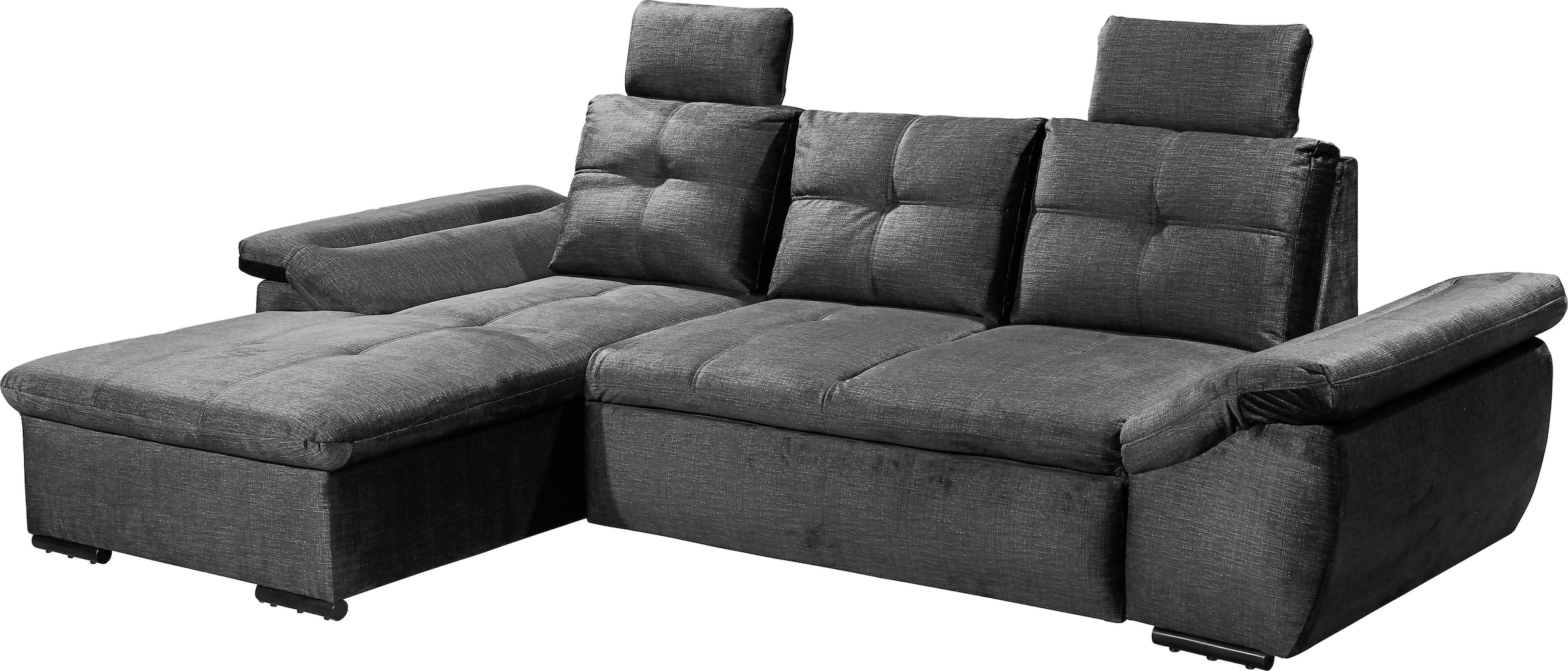 ED EXCITING DESIGN Ecksofa »Alija L-Form« mit Bettfunktion, Armteilverstellung & Kopfstützen