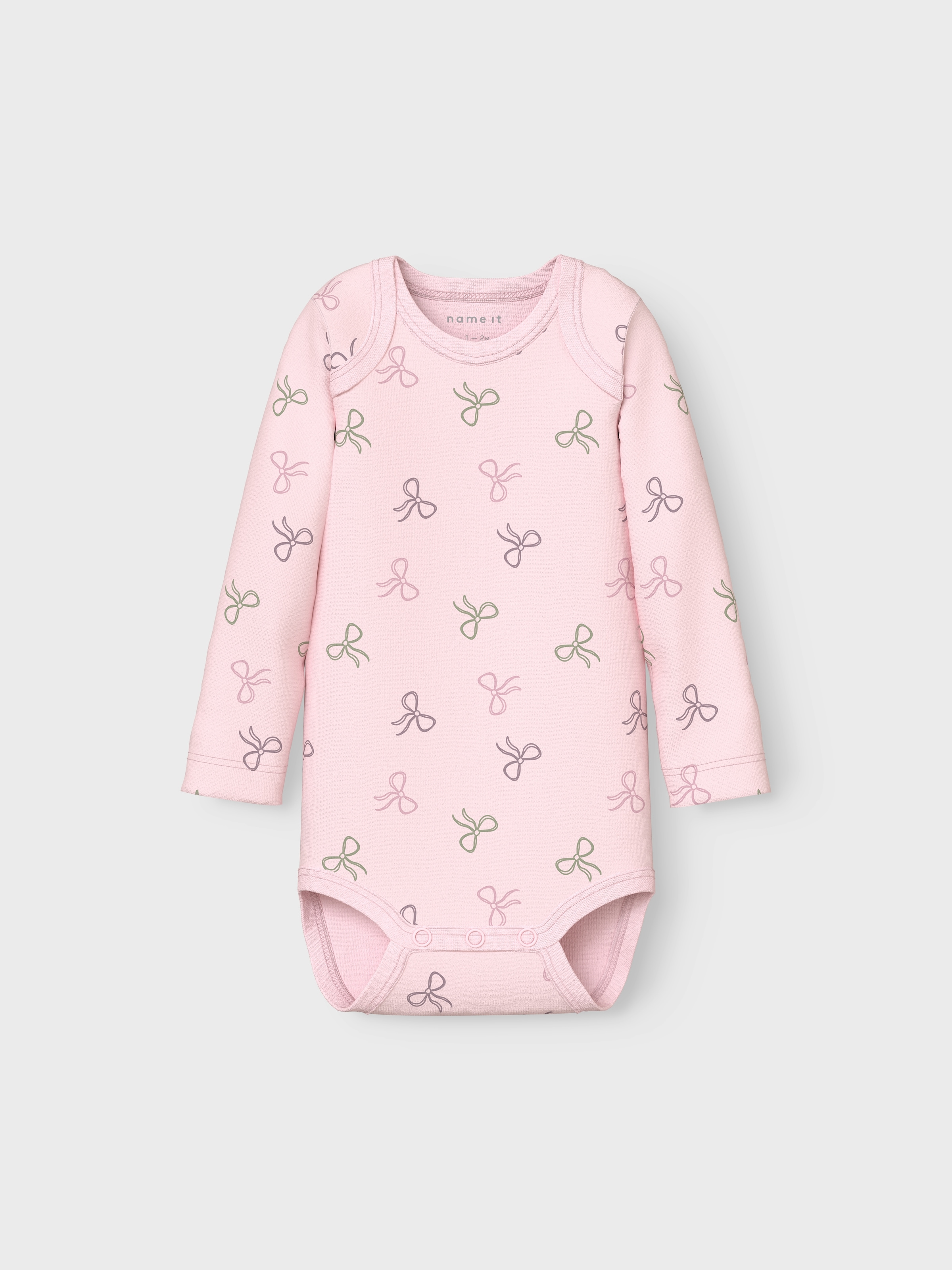 Name It Langarmbody »NBFBODY 3P LS BARELY PINK BOW NOOS«