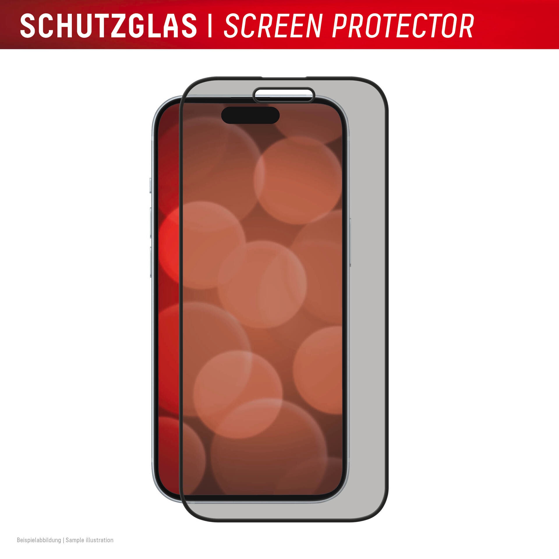 Displex Displayschutzglas »Privacy Glass Full Cover«, für Apple iPhone 16 Plus, (1 St.), Displayschutzfolie, Schutzfolie, Bildschirmschutz, kratz- & stoßfest