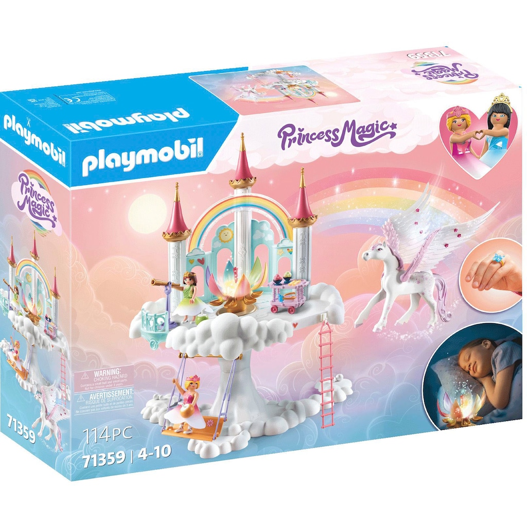 Playmobil® Konstruktions-Spielset »Himmlisches Regenbogenschloss (71359), Princess Magic«, (114 St.)