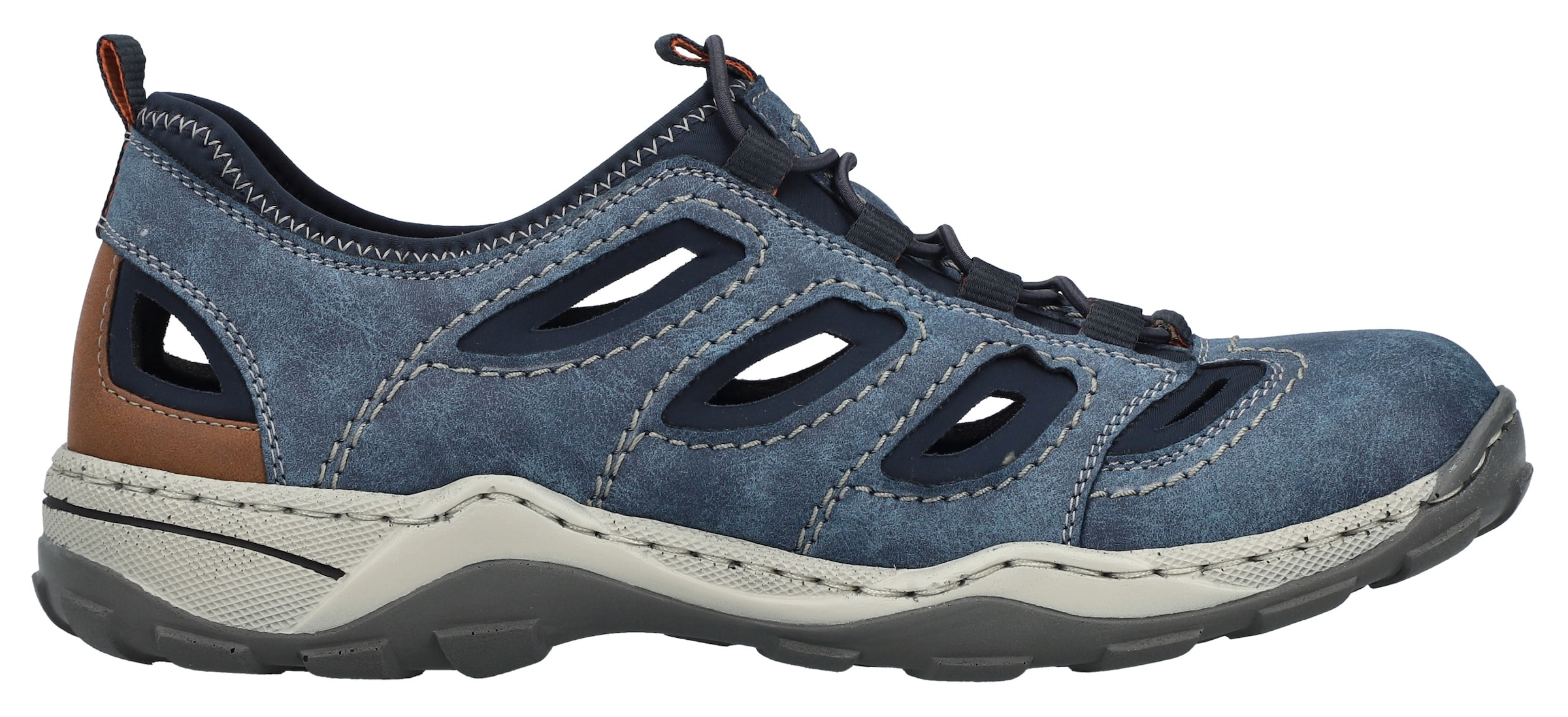 Rieker Slipper  Trekking Schuh, Sandale, Sommerschuh mit praktischem Gummizug