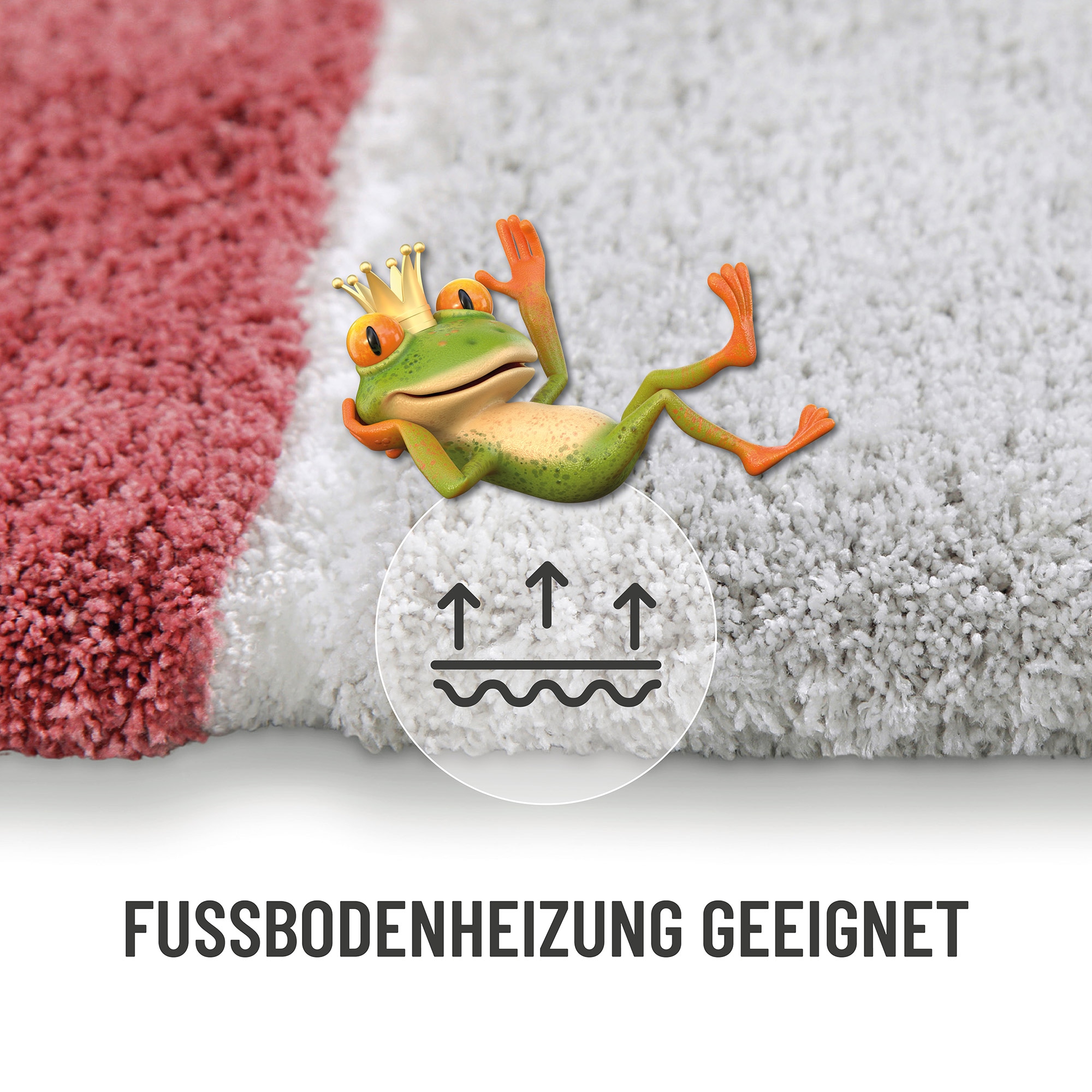 Homie Living Badematte »Rio Marina« Höhe 30 mm rutschhemmend beschichtet fußbodenheizungsgeeignet | schnell trocknend flauschiger Badteppich, modern gestreift, waschbar, Badezimmerteppich