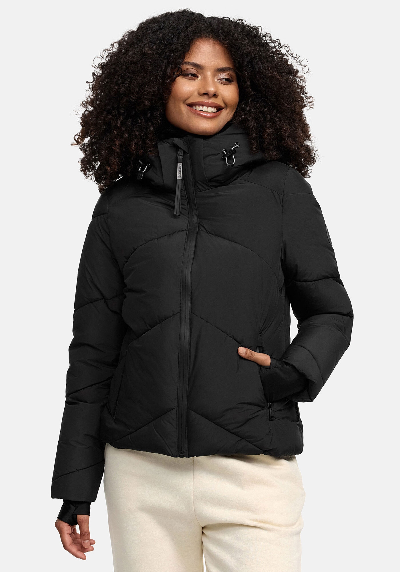 Marikoo Winterjacke »Marikoo Simaraa kurze Damen Winter Steppjacke N007«