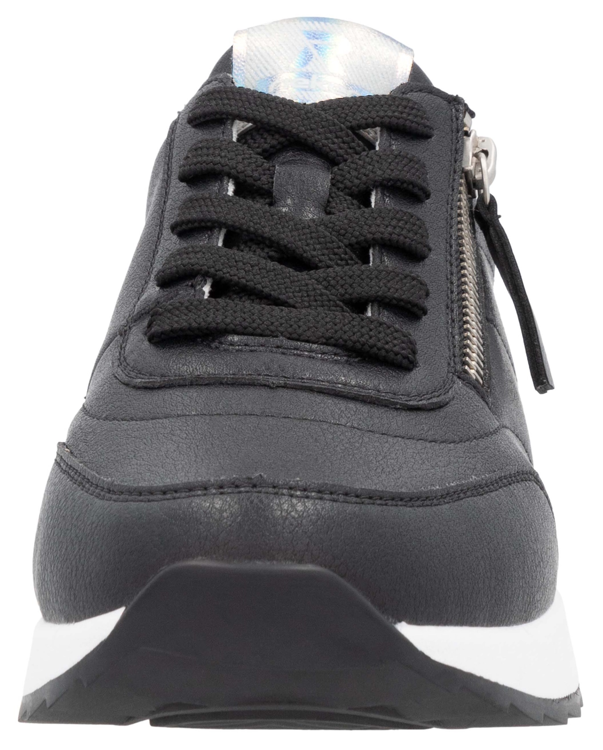 RIEKER Sport Plateausneaker, Freizeitschuh, Halbschuh, Schürschuh in schmaler Form