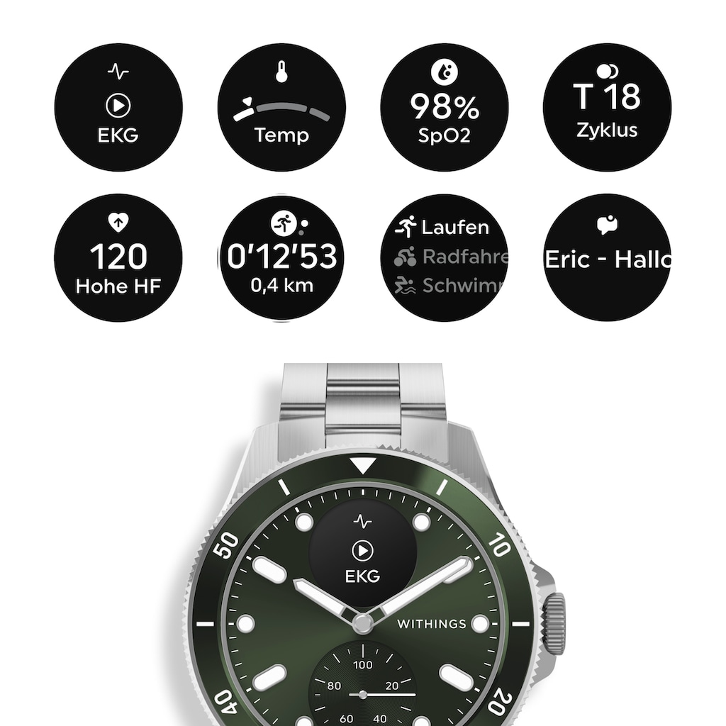 Withings Smartwatch »ScanWatch Nova«, (Proprietär)