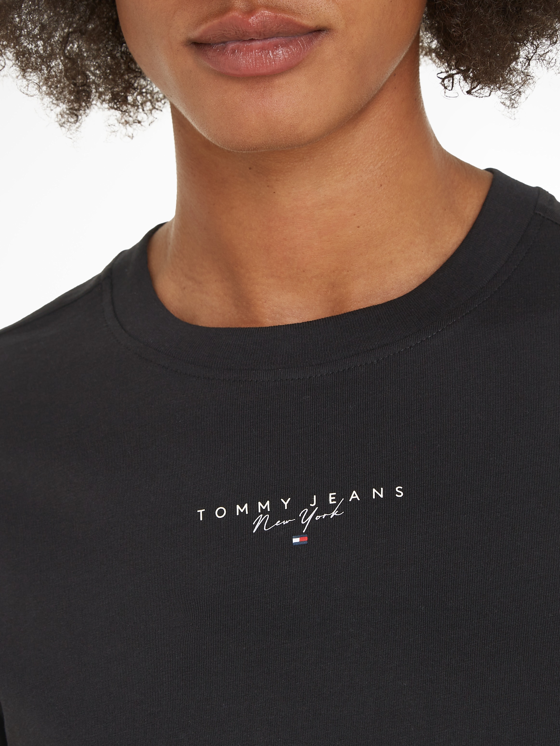 Tommy Jeans Rundhalsshirt »TJW REG ESSENTIAL LOGO + TEE EXT«, mit Tommy Jeans Logo-Schriftzug