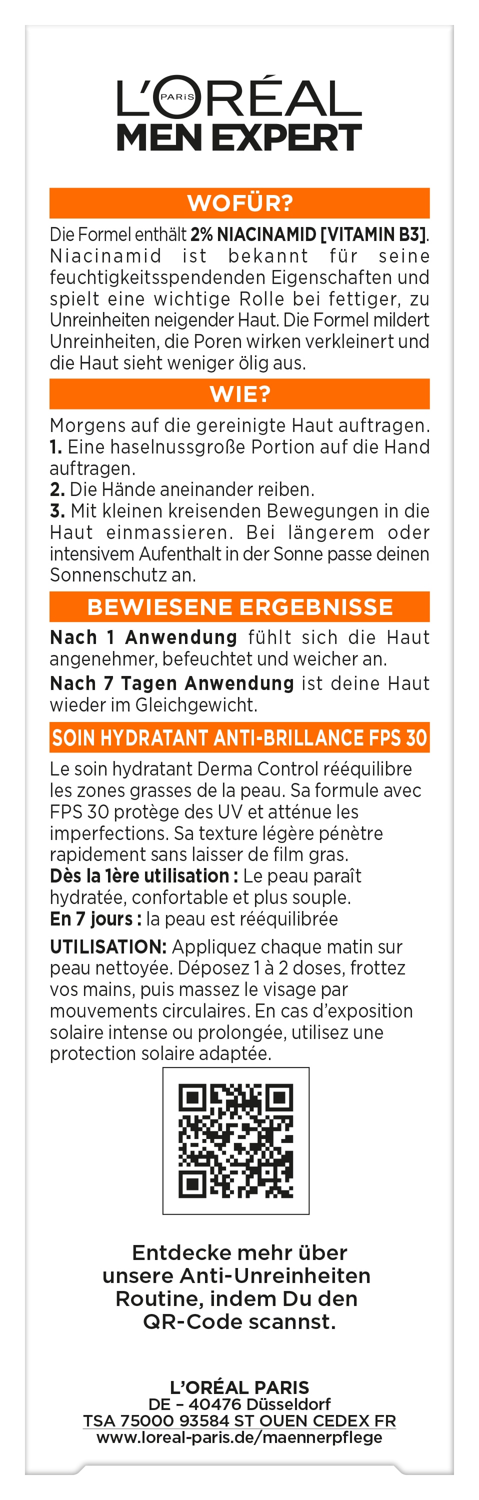 L'ORÉAL PARIS MEN EXPERT Pflegestift »L'Oréal Men Expert Derma Control Oil-Control Feuchtigkeitspflege«