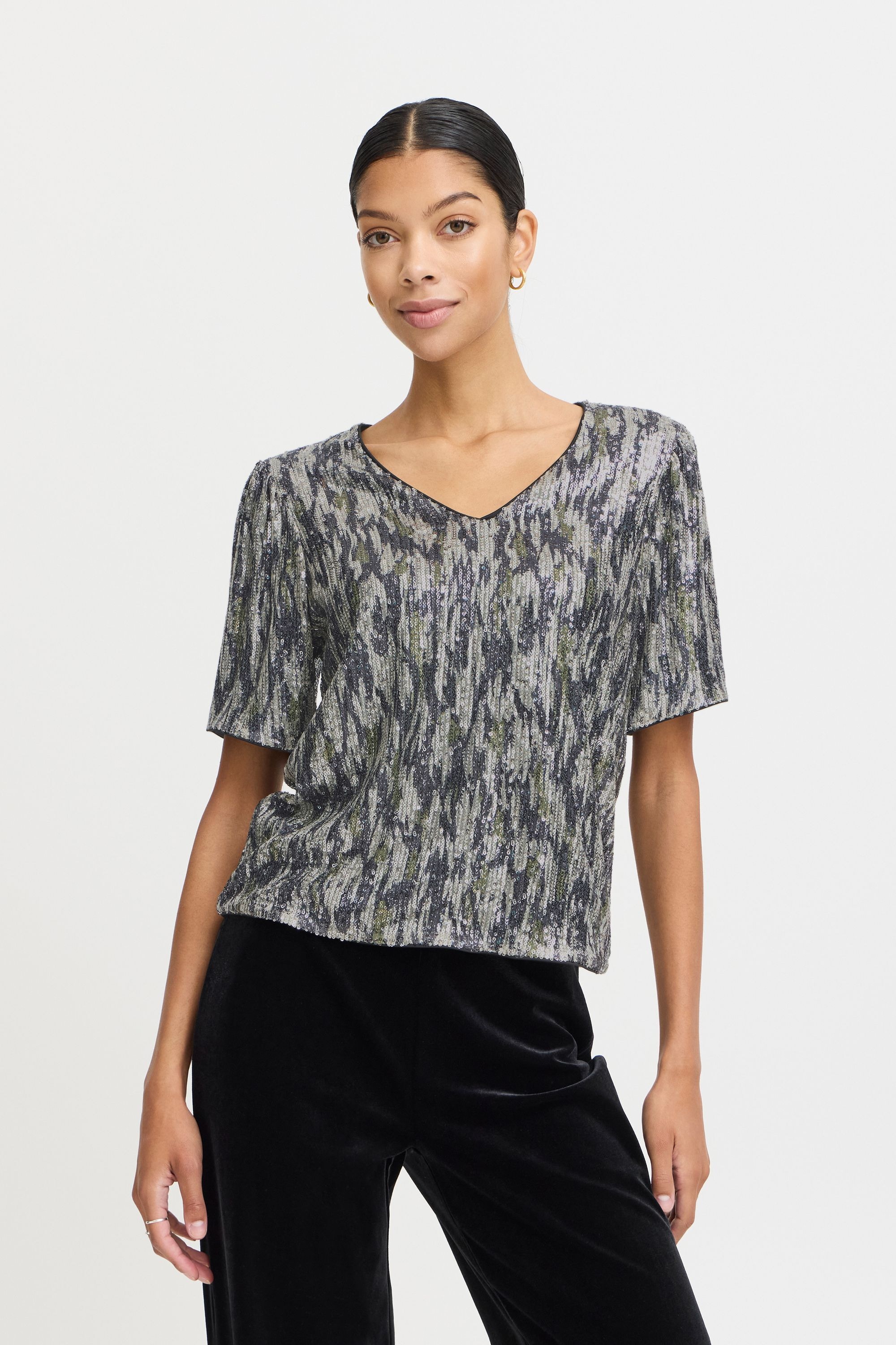 b.young Paillettenshirt »Paillettenshirt BYSOLIA AOP TOP -«