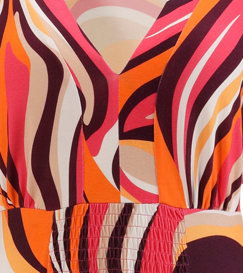 Aniston SELECTED Maxikleid, mit weiten, 3/4-langen Ärmeln