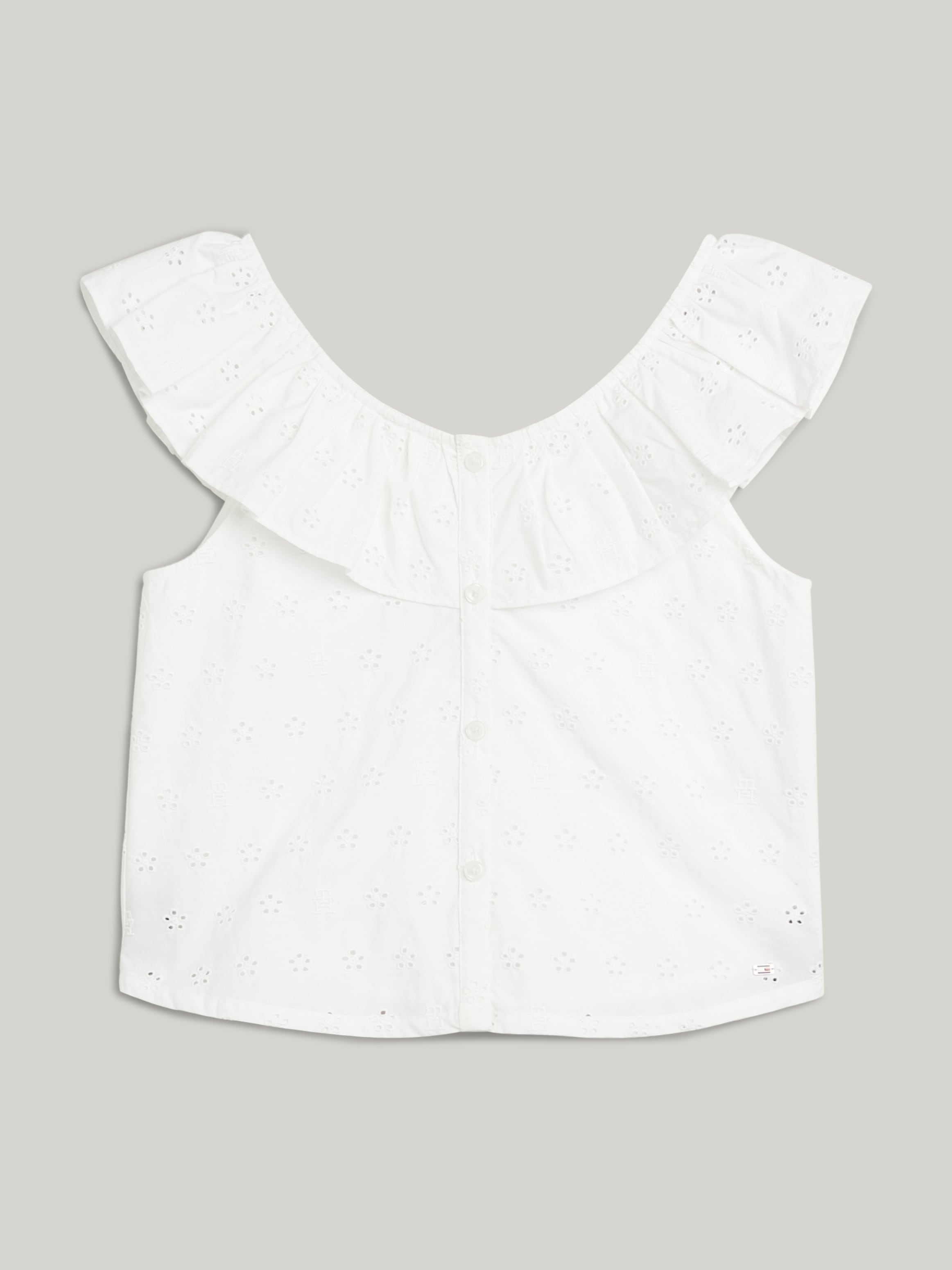 Tommy Hilfiger Babydollshirt »BRODERIE ANGLAISE FRILL TOP«, Baby bis 2 Jahre