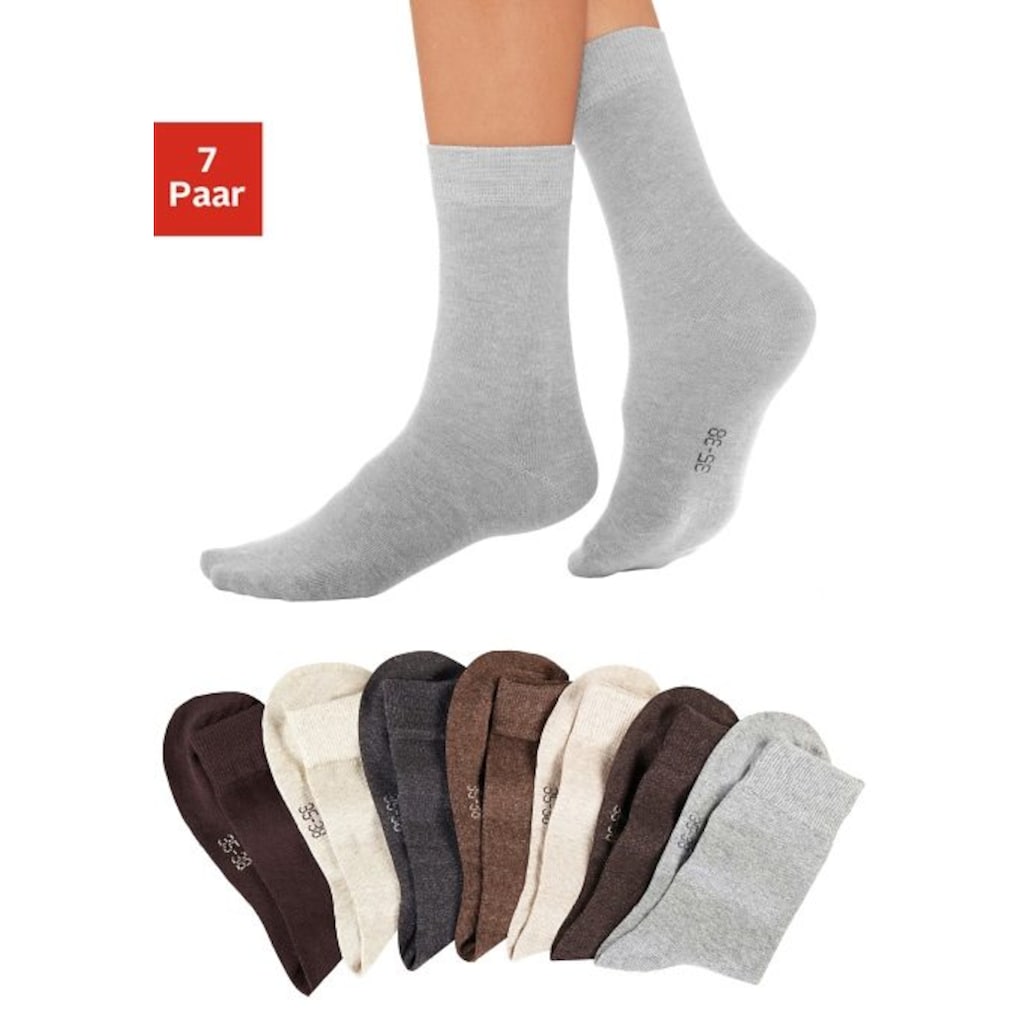 Lavana Basicsocken, (Set, 7 Paar)