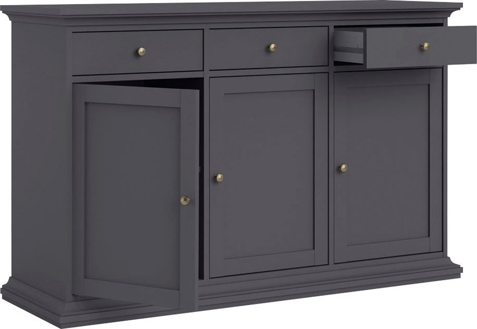 Home affaire Kommode »Paris«, mit vielen Staurammöglichkeiten und einer Rahmenoptik, Breite 143,7 cm
