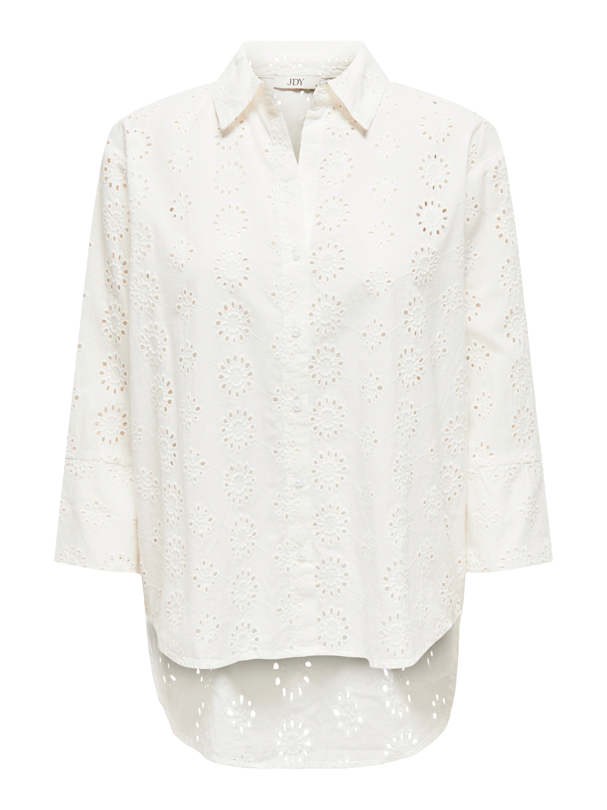 JDY Hemdbluse »JDYTALLIE 3/4 LONG SHIRT WVN NOOS« mit Lochstickerei-Detail