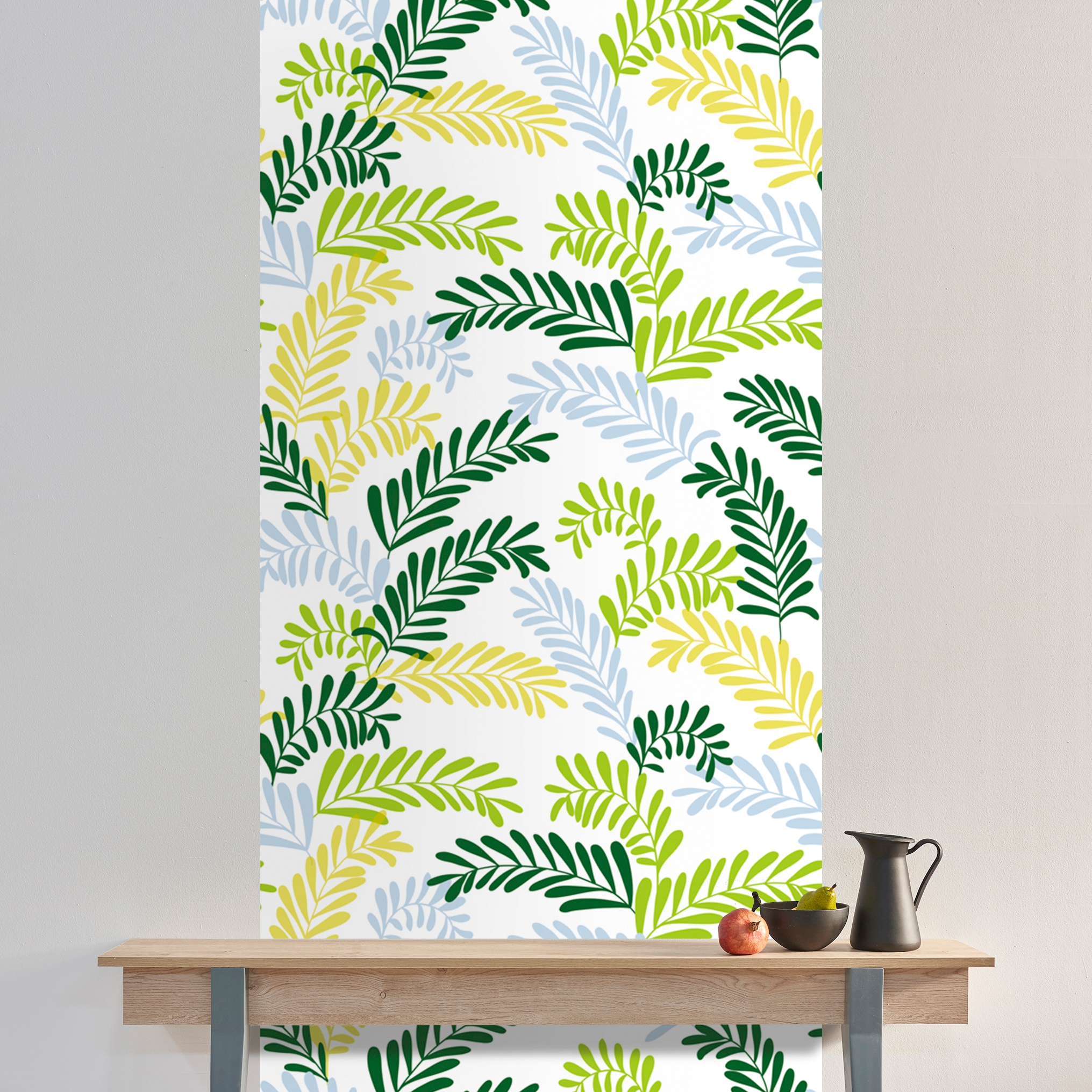 queence Vinyltapete »Heinz«, bedruckt-Motiv-botanisch-floral-gemustert-natürlich, 90x250cm, selbstklebend, kinderleichte Anbringung, Sticker