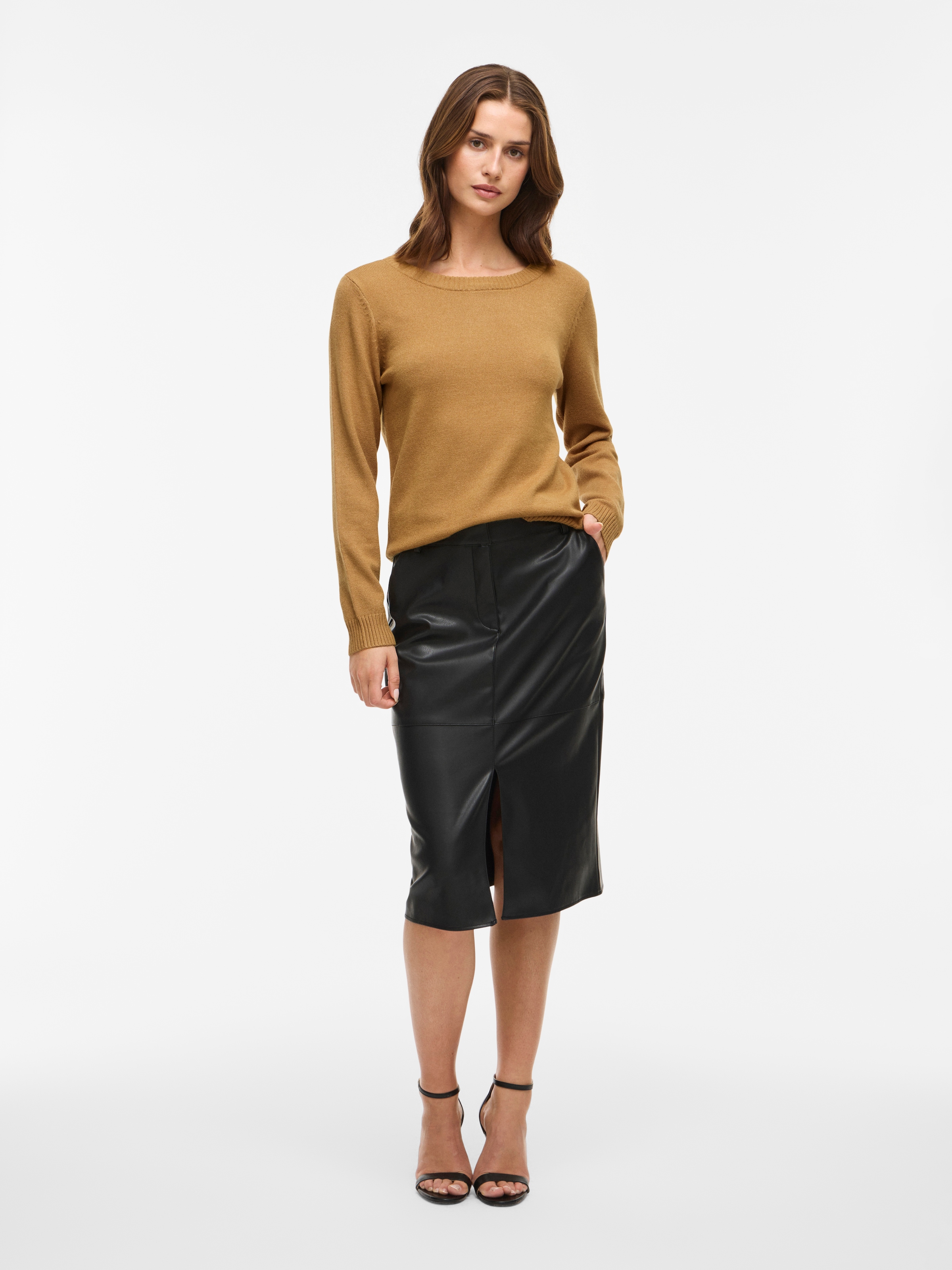 Vila Rundhalspullover »VIRIL O-NECK L/S  KNIT TOP - NOOS«