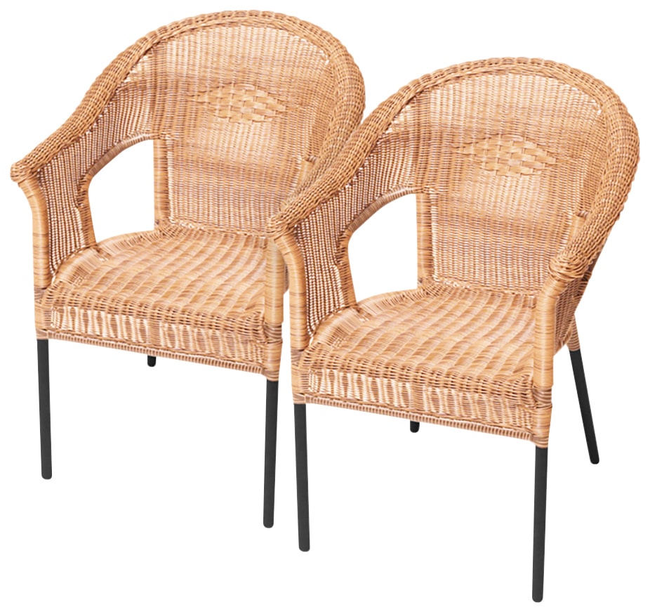 MERXX Gartensessel "Ravenna" Set, 2 Stk. tlg. 2er Set, Polyrattan