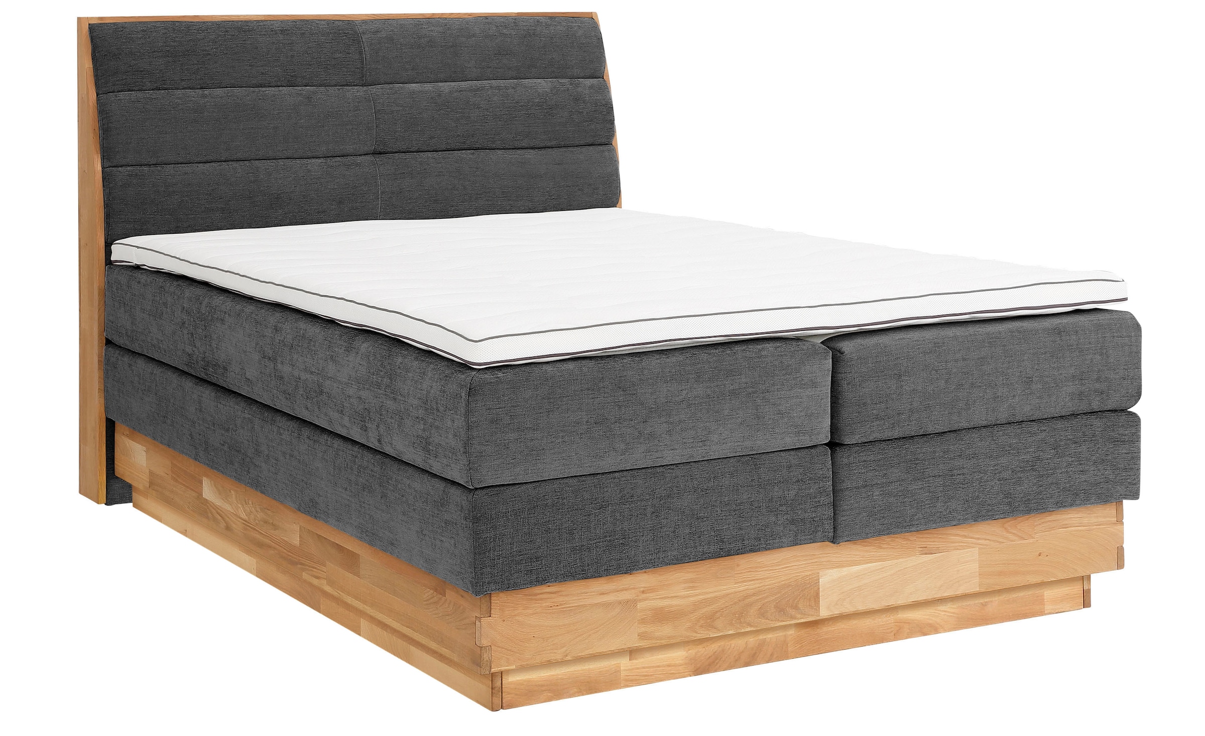 OTTO home Boxspringbett »Jenna« ohne LED-Beleuchtung, mit zertifizierten, recycelten Bezugsstoffen