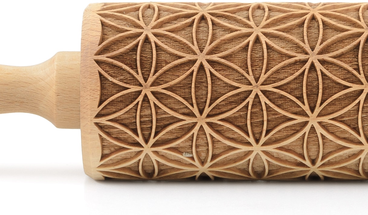 folkroll Teigroller »3D-Motiv-Teigrolle«, Blume des Lebens