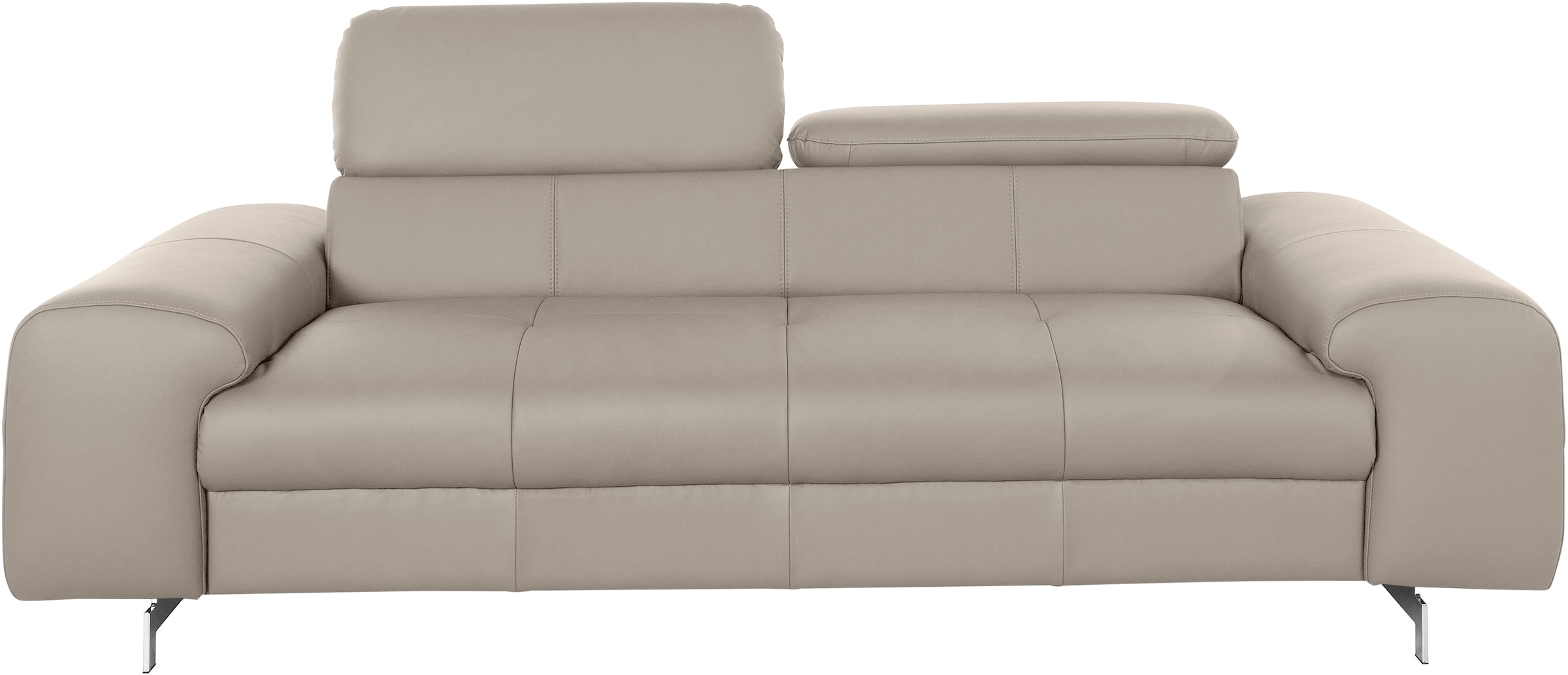 COTTA 3-Sitzer »Chef«, Big-Sofa mit Kopfteilverstellung, edle Metallkufen