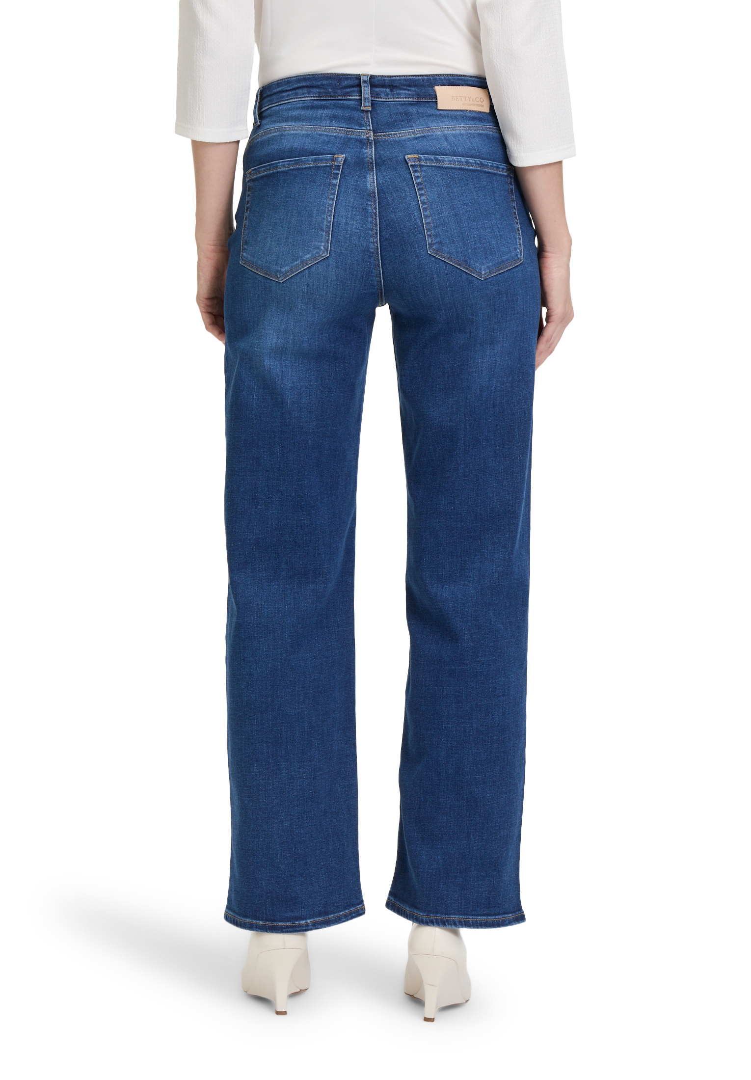 Betty&Co Taillenhose »High Waisted-Jeans mit weitem Bein«