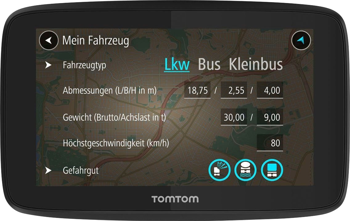 TomTom LKW-Navigationsgerät »GO Professional 520«, (Europa (48 Länder) inklusive  lebenslanger Kartenupdates) ➥ 3 Jahre XXL Garantie | UNIVERSAL