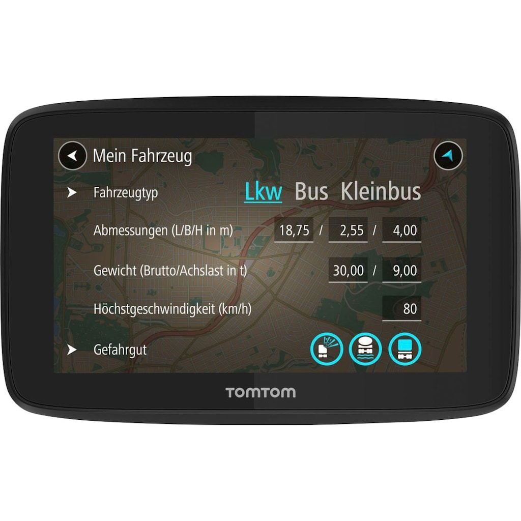TomTom LKW-Navigationsgerät »GO Professional 520«, (Europa (48 Länder) inklusive lebenslanger Kartenupdates)