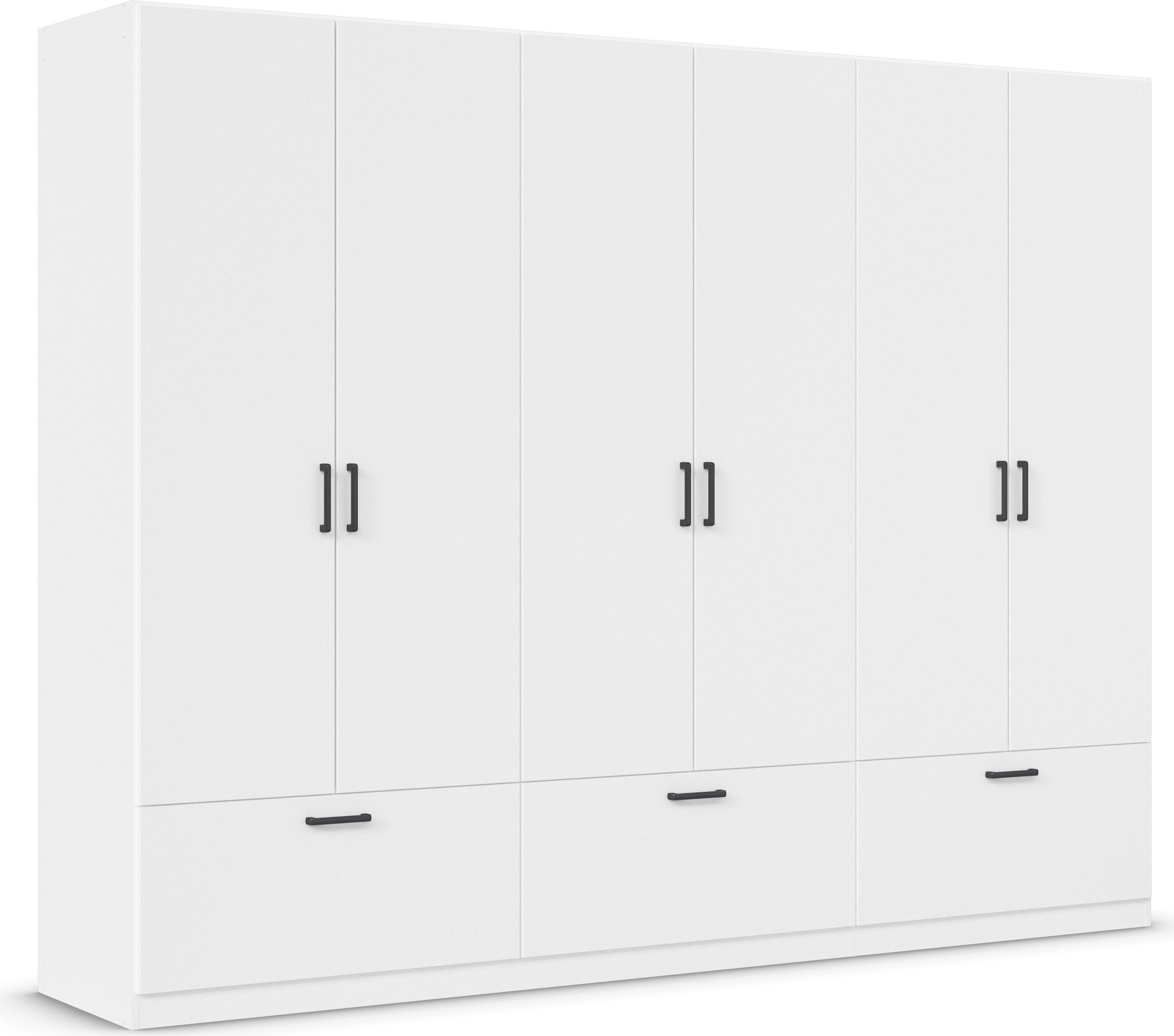 rauch Drehtürenschrank »Kleiderschrank Schrank Garderobe Wäscheschrank BARI«, mit Schubkästen und modernem Griff in Graumetallic MADE IN GERMANY