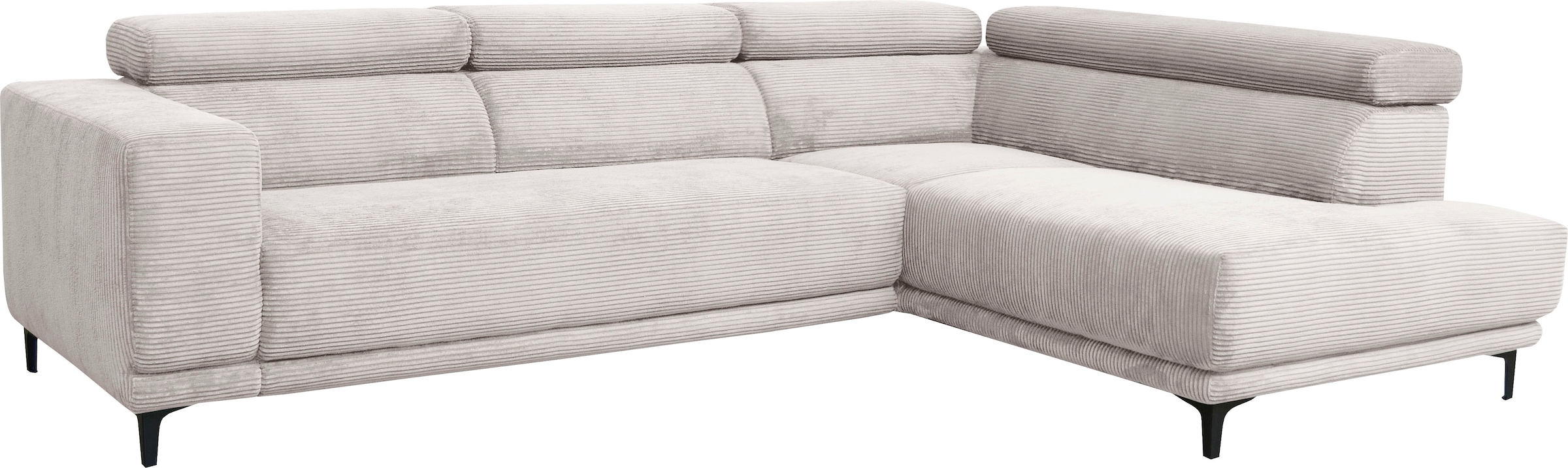alina Ecksofa »Hikari« wahlweise mit Sitzvorzug, in modernem Cordstoff, Breite 276 cm