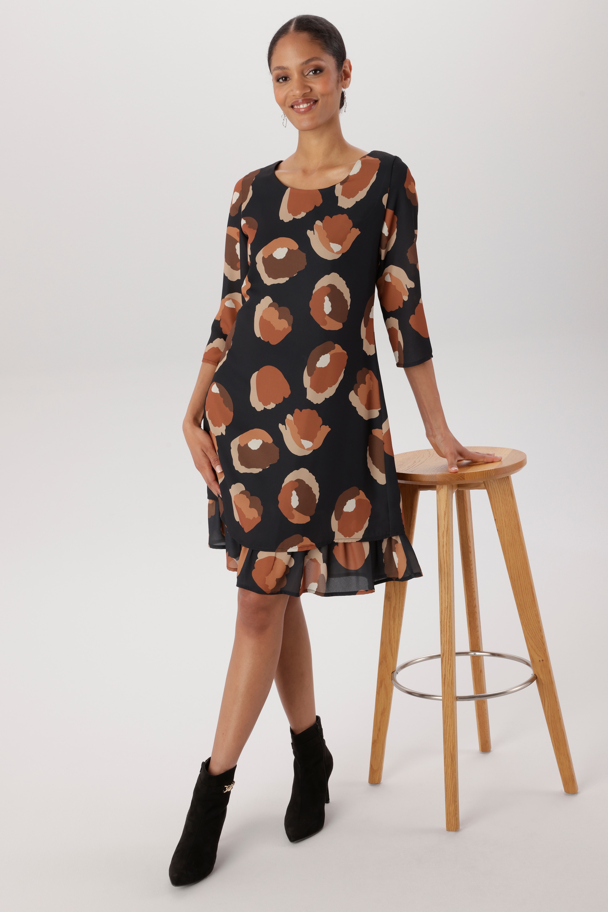Aniston SELECTED Chiffonkleid aus zartem Chiffon im Lagenlook und gefüttert - NEUE KOLLEKTION