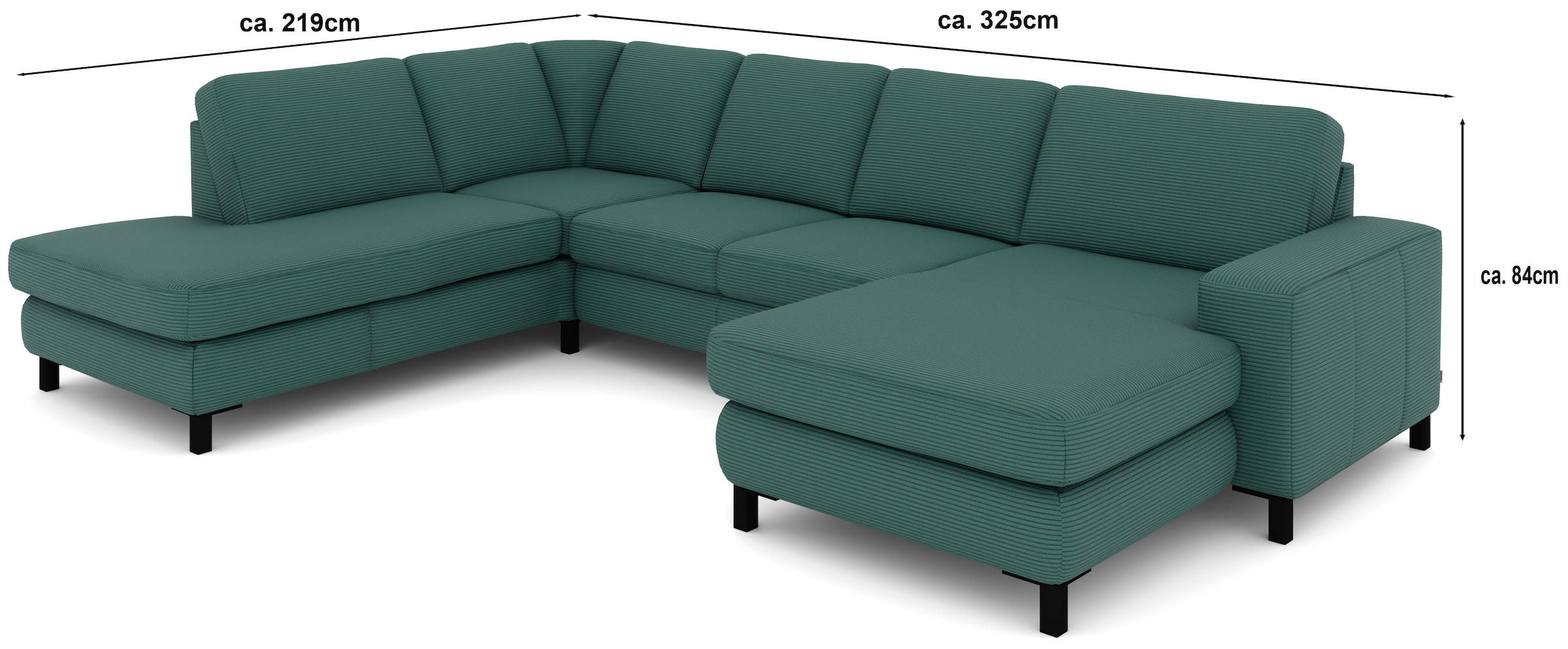 Musterring Ecksofa »MR365« Mit gerader 27 cm Armlehne, Material/Funktion wählbar, 325 x 219 cm