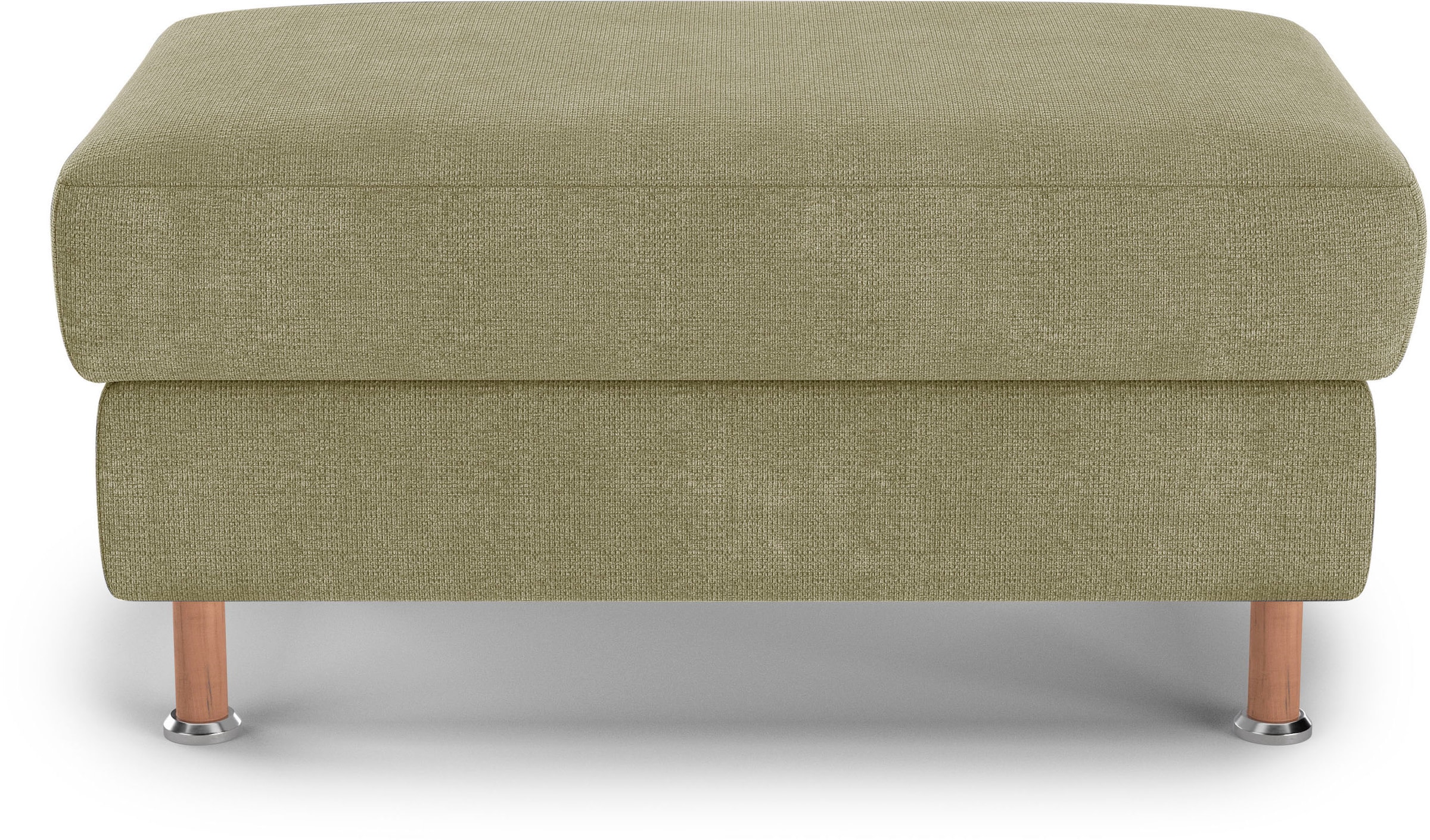 Home affaire Polsterhocker »Calypso«, Holzfuesse mit Metallteller
