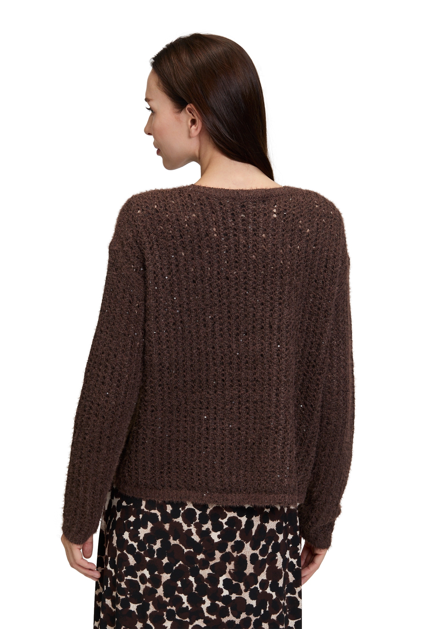 Betty Barclay Rundhalspullover »Grobstrick-Pullover mit Pailletten«