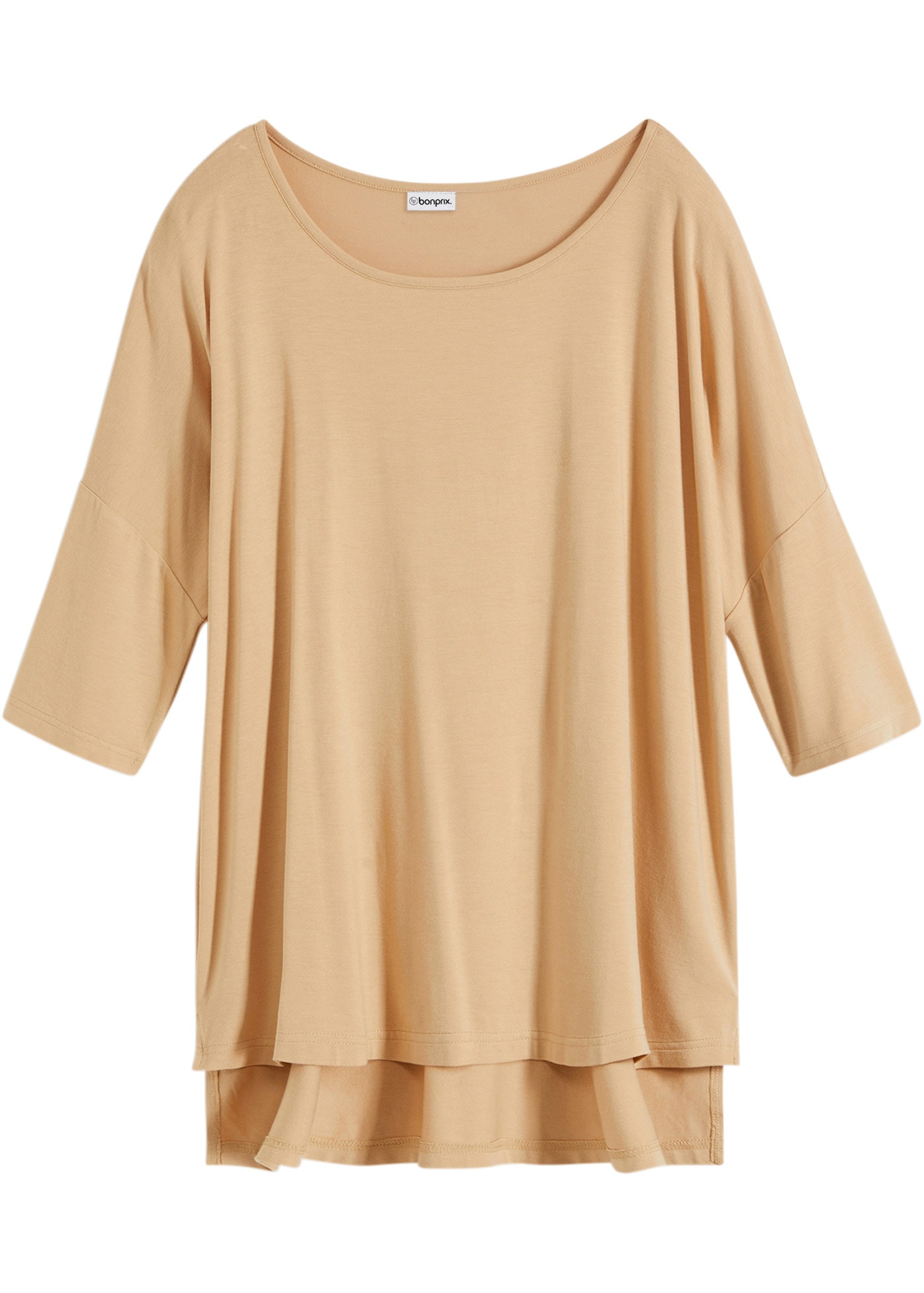 bonprix T-Shirt Oversize-Passform, Halbarm, U-Boot Ausschnitt