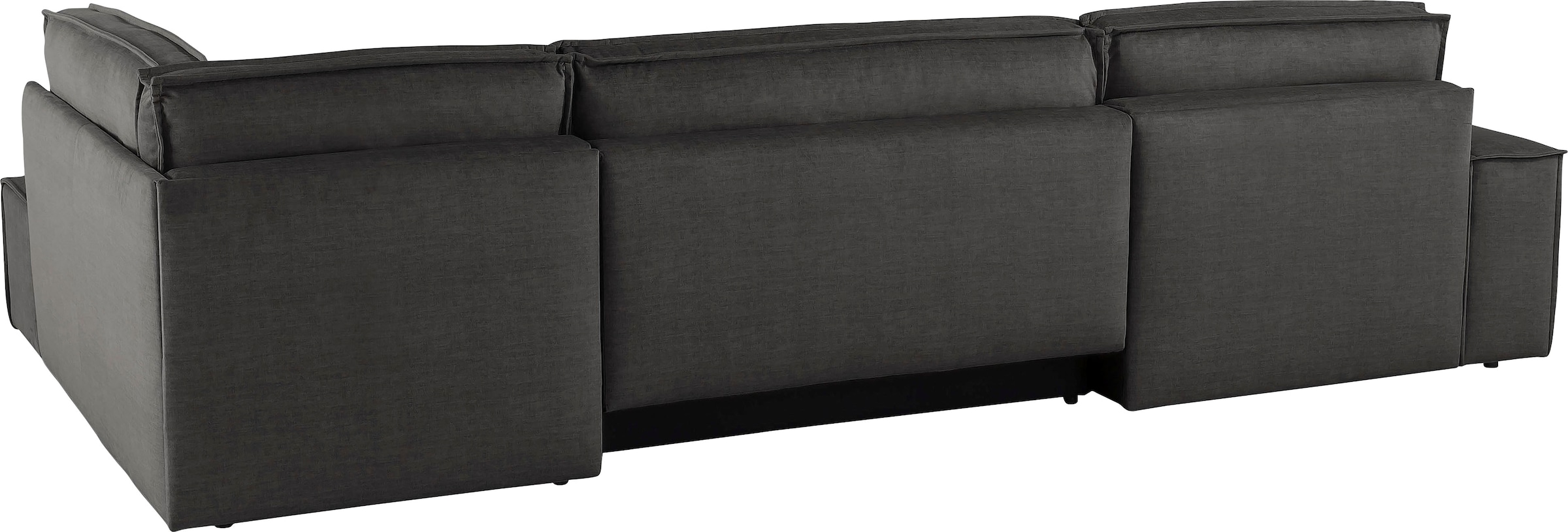 Home affaire Wohnlandschaft »SHERWOOD 329 cm, U-Form, Schlafsofa,«, Schlaffunktion m. Bettkasten (194x139 cm), Cord, Vintage, Samtvelours