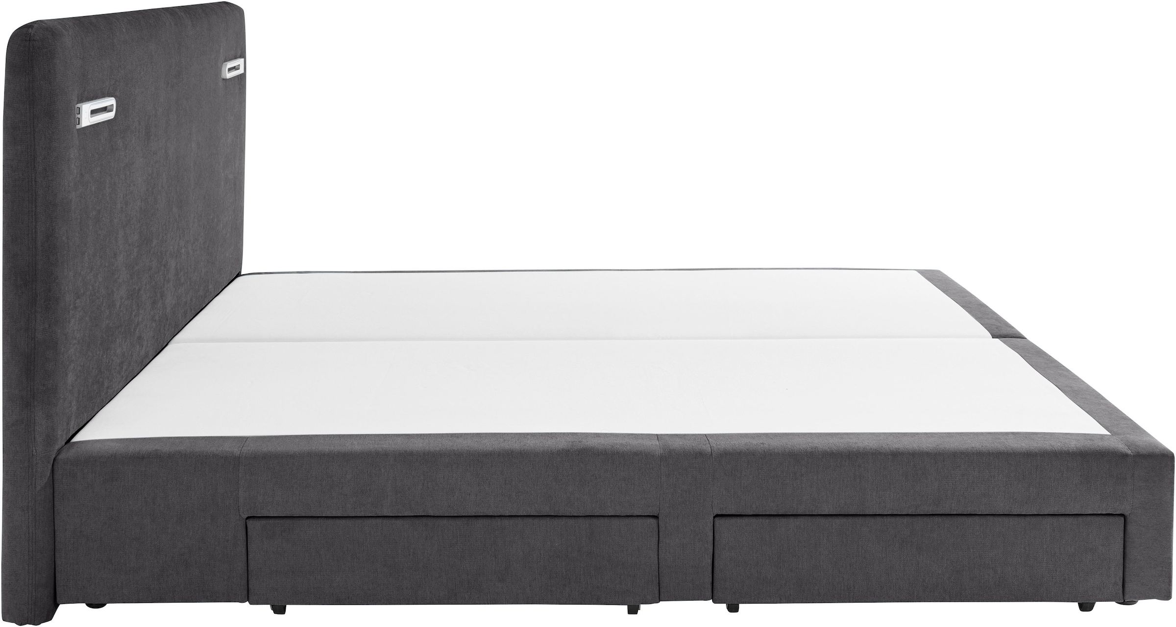 INOSIGN Boxbett »Luan«, Schubkästen, LED-Beleuchtung und Topper, in Breite 120 cm und 180 cm
